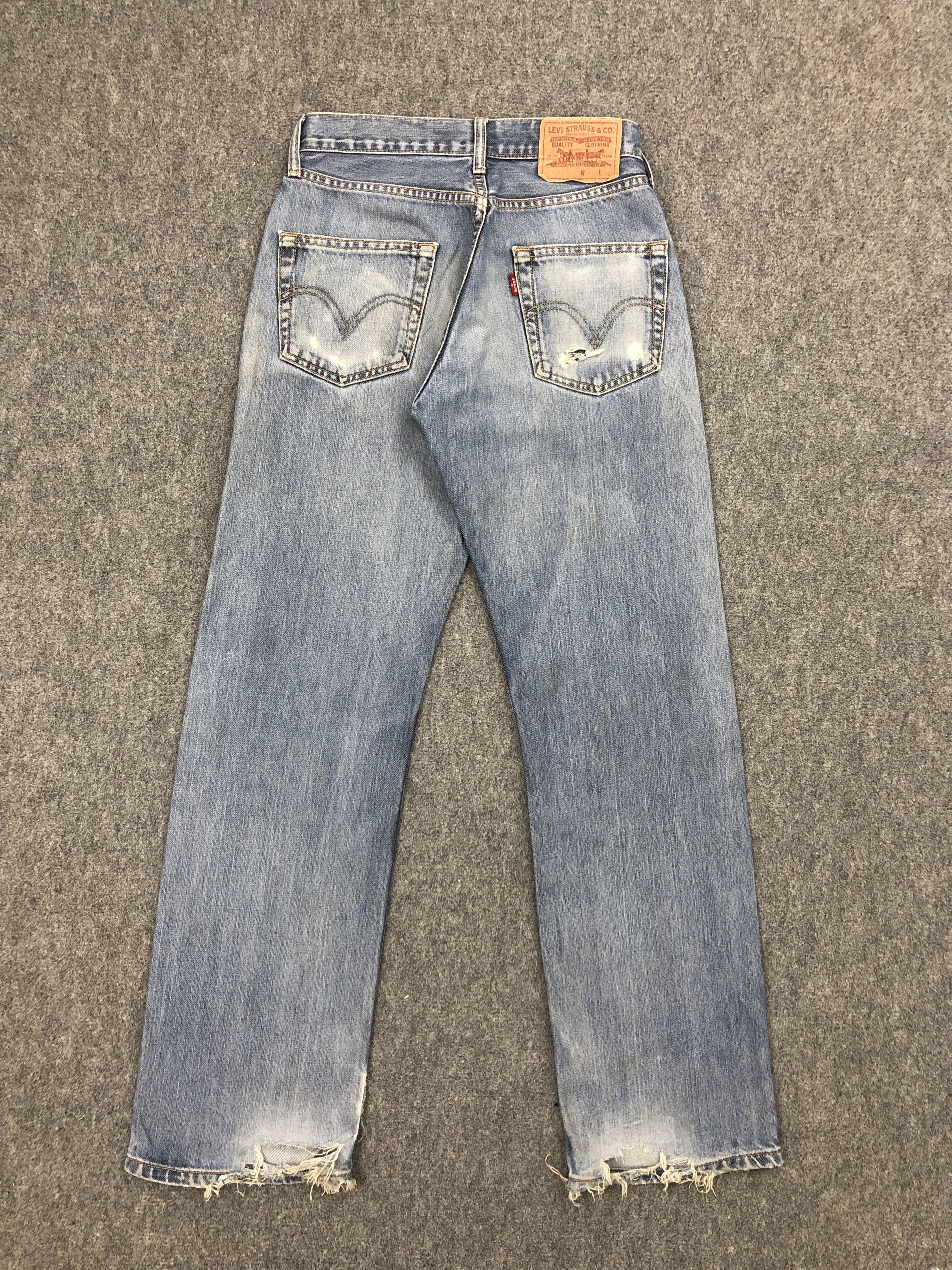 Levi's Vintage Levis 505 Faded Blue Jeans DP2296 Size US 27 - 3 Thumbnail