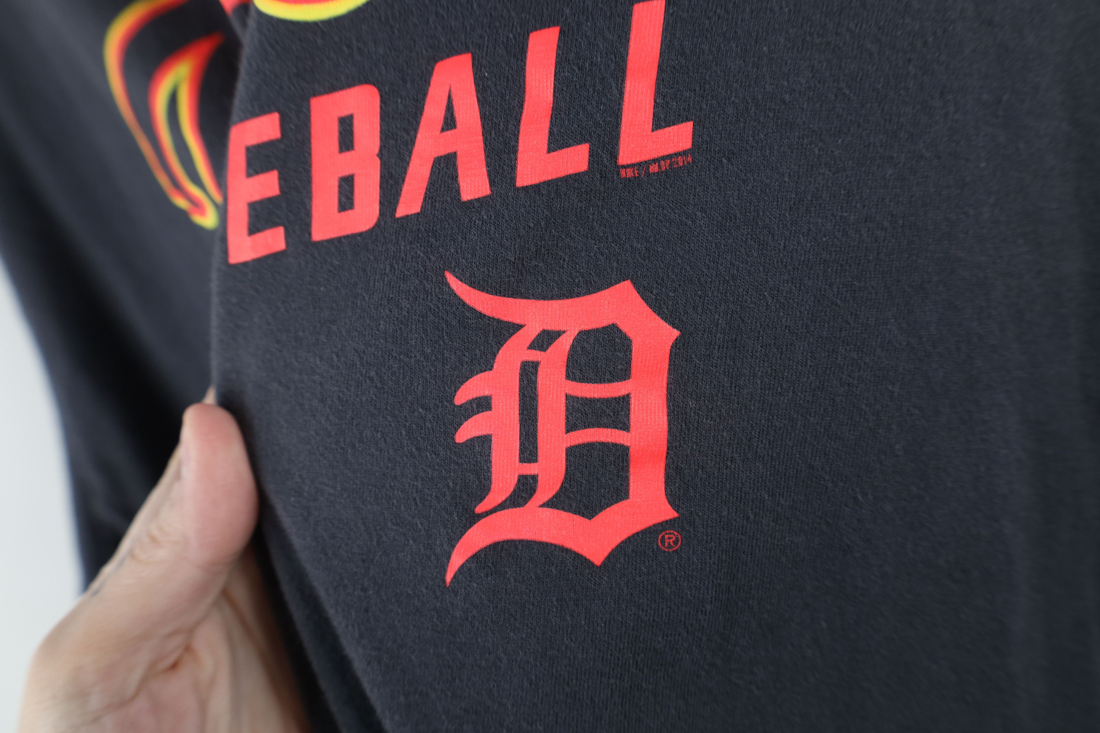 Nike × Vintage Y2K Nike Spell Out Script Detroit Tigers Baseball T-Shirt Size US XXL / EU 58 / 5 - 6 Thumbnail