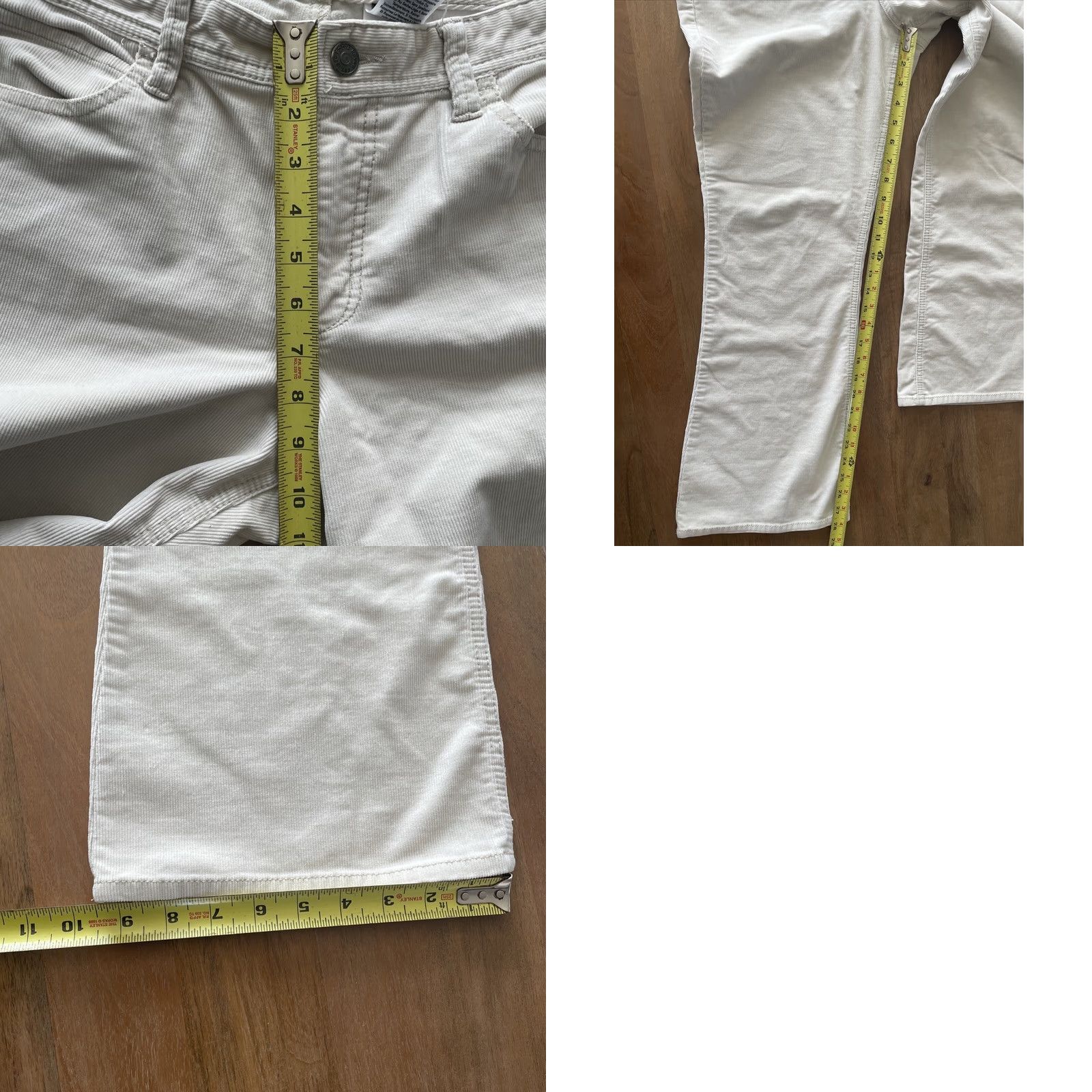 Eddie Bauer VINTAGE Eddie Bauer Flared Corduroy Pants Women's 12P 33x28 Ivory Curvy Retro Y2K Pant Girls? Size 34" / US 12 / IT 48 - 8 Thumbnail