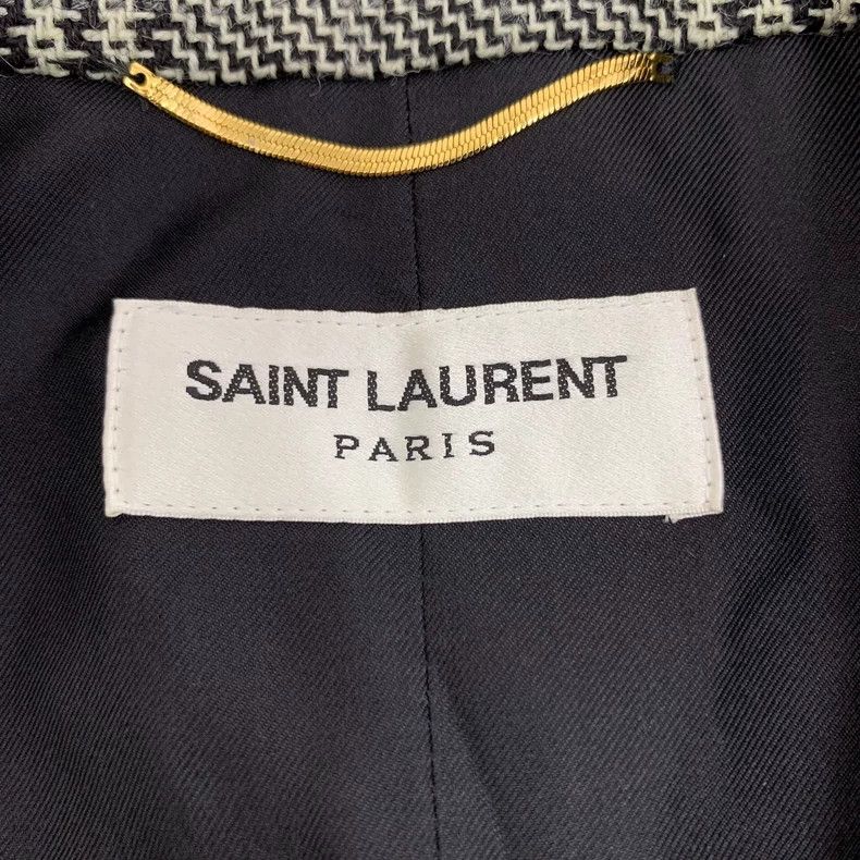 Saint Laurent Paris Saint Laurent Paris size 38 Grey Plaid Wool Lapel Double-b Size S / US 4 / IT 40 - 5 Thumbnail
