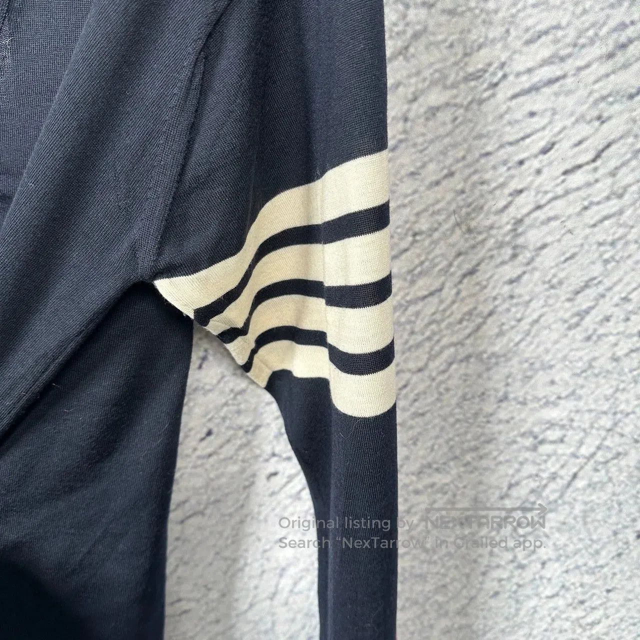 Thom Browne thom browne navy classic cardigan with stripes. Size US XL / EU 56 / 4 - 2 Thumbnail