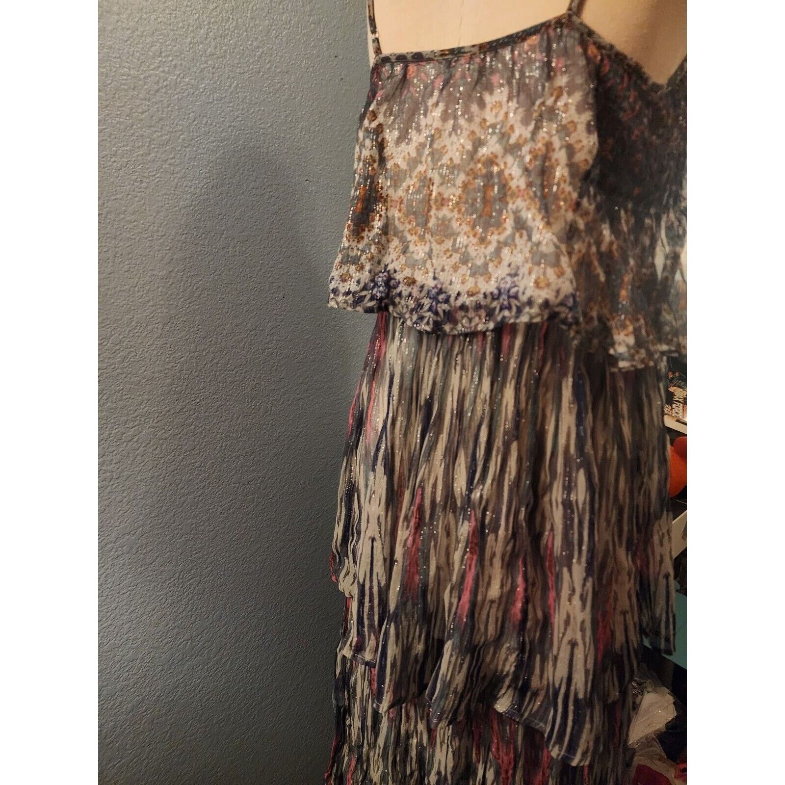 Anthropologie Anthropologie Josie Tiered Maxi Dress Meadow Rue Size 4 Boho Size S / US 4 / IT 40 - 7 Thumbnail