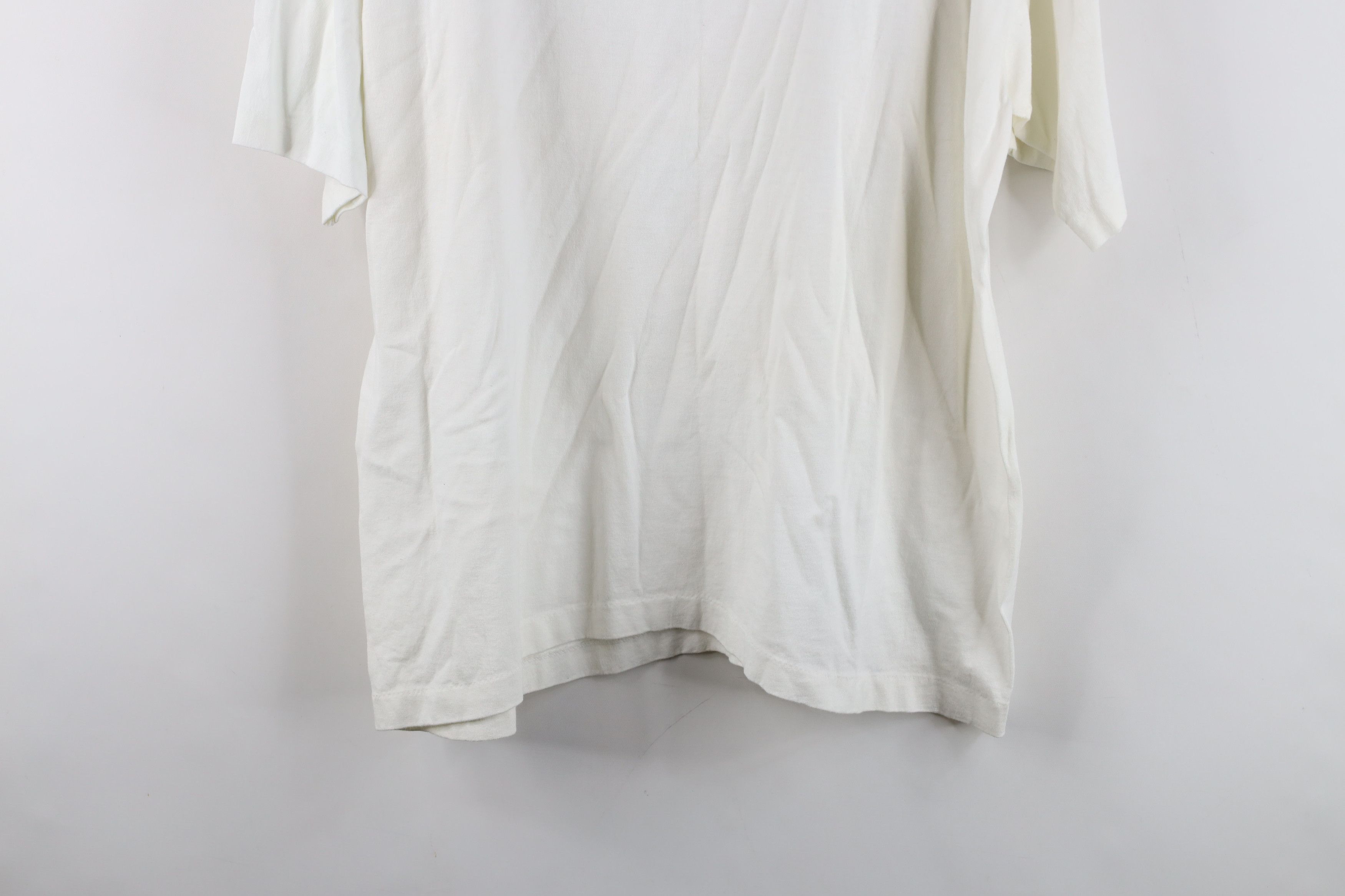 Vintage Vintage 90s Streetwear Scallop Collar Blank T-Shirt USA Size XXL / US 16-18 / IT 52-54 - 13 Thumbnail