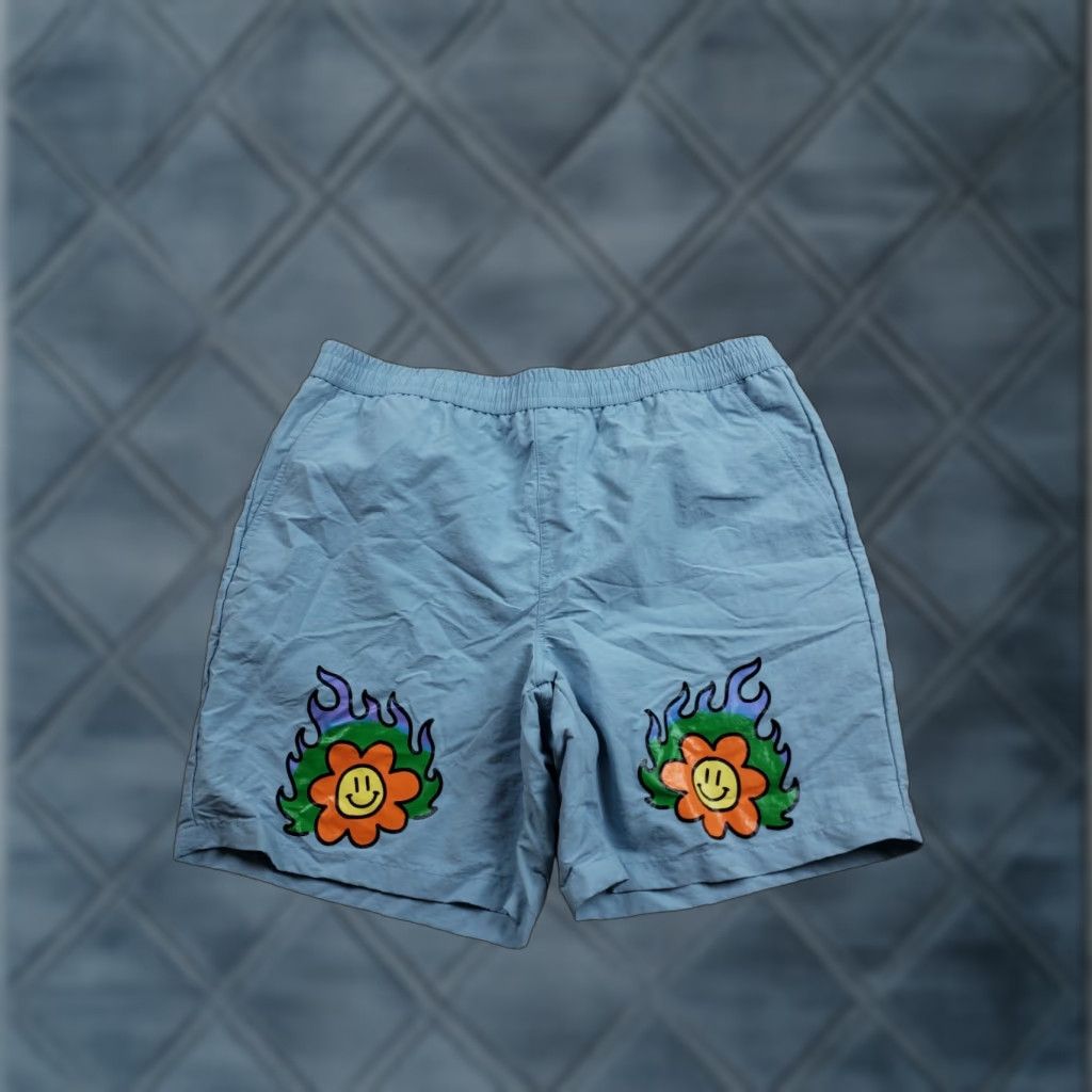 Vintage A.Lab Board Shorts XL Mens Light Blue Nylon Pockets Drawstring Quick Dry Swim Bottom Size US 36 / EU 52 - 1 Thumbnail