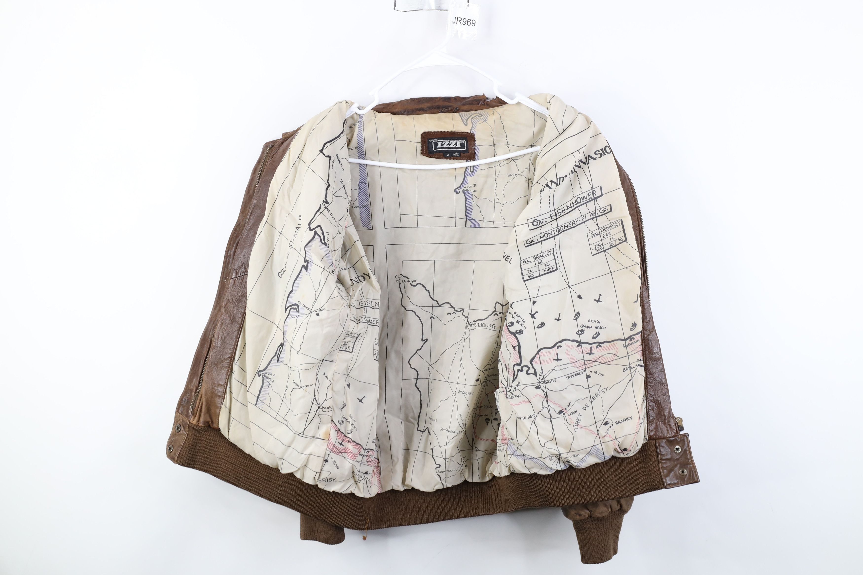 Vintage Vintage 90s Streetwear Leather Flight Bomber Jacket Brown Size M / US 6-8 / IT 42-44 - 10 Thumbnail