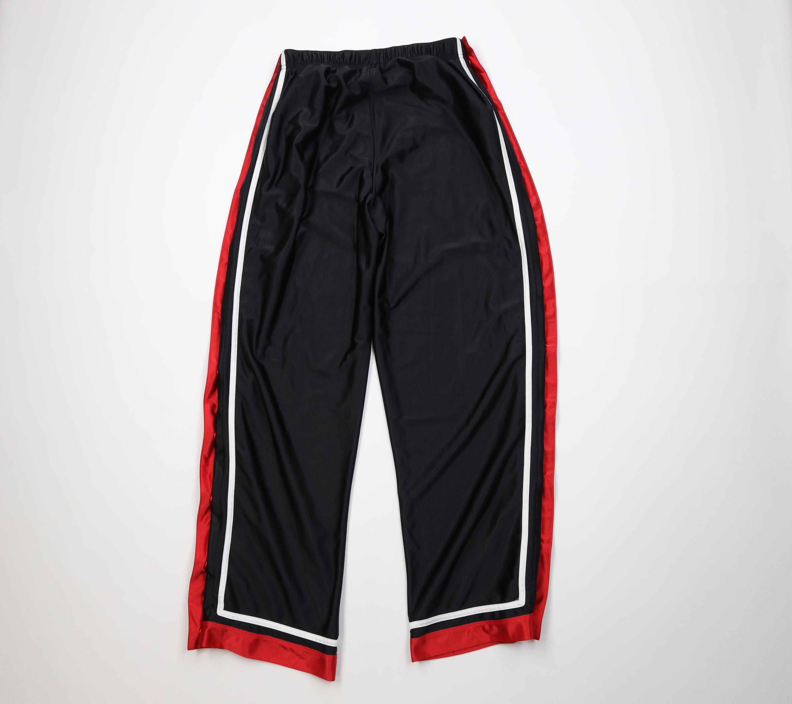 Starter Vintage 90s Y2K Starter Wide Leg Tearaway Pants Black Red Size US 36 / EU 52 - 9 Thumbnail