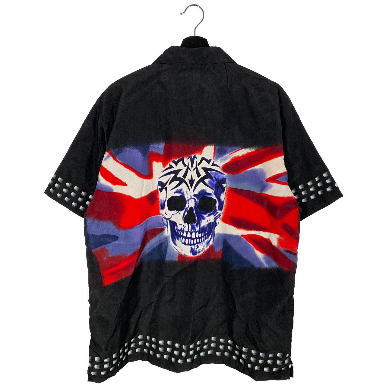 Vintage Vintage Union Jack Tribal Skull Oversized camp collar shirt Size US M / EU 48-50 / 2 - 2 Thumbnail