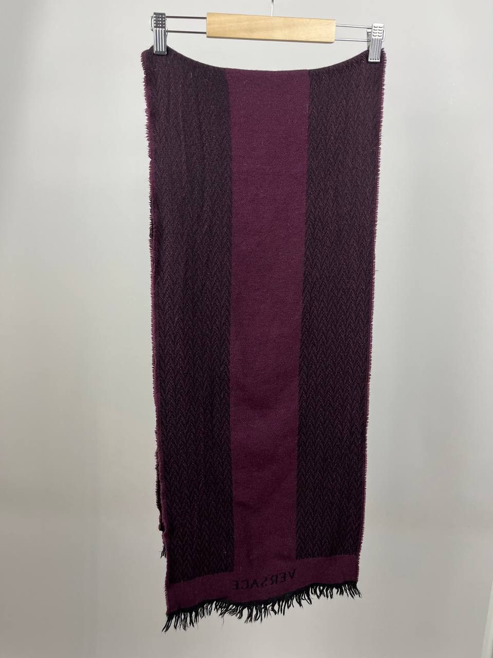 Versace Versace Logo Medusa Woven Wool Scarf Size ONE SIZE - 2 Thumbnail