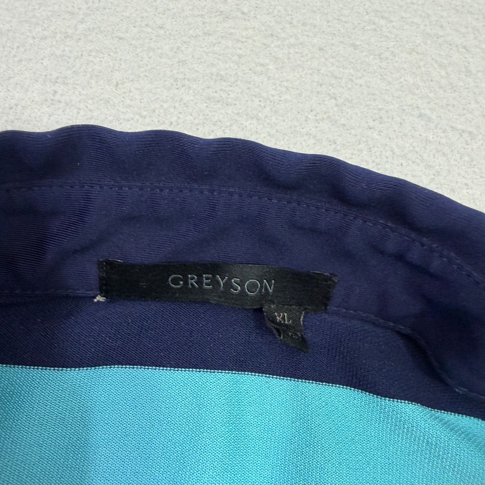 Other Greyson Polo Shirt Men's Extra Large Blue Striped Collared Size US XL / EU 56 / 4 - 4 Thumbnail