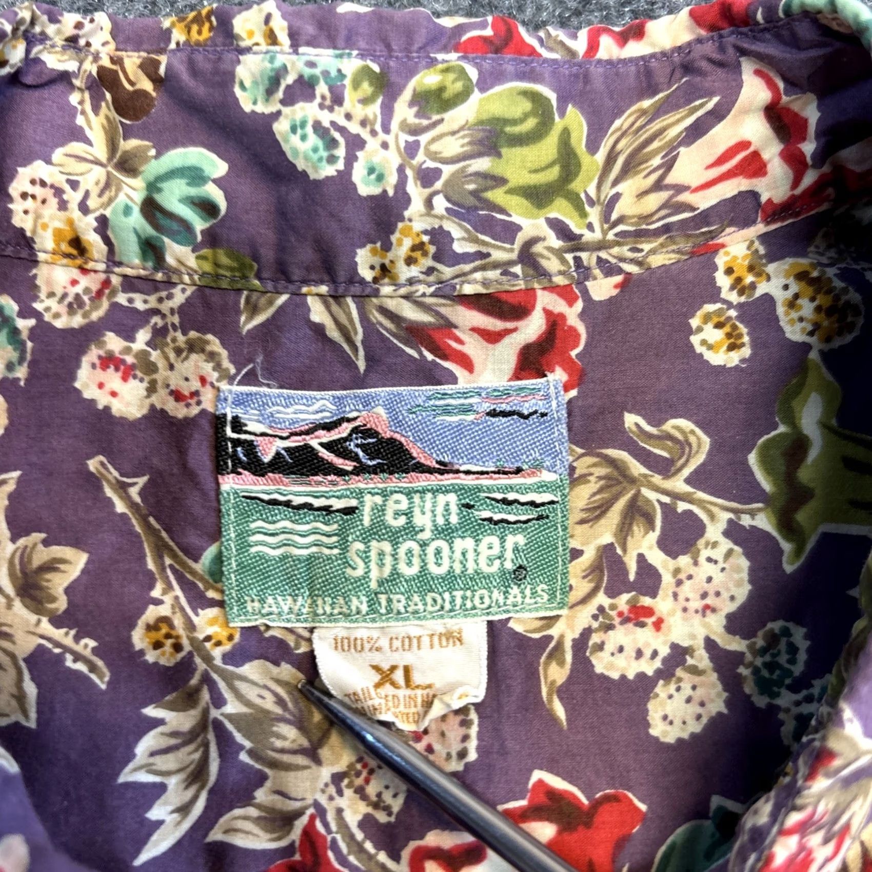 Reyn Spooner VINTAGE Reyn Spooner Shirt Mens XL Hawaiian Floral Purple Tiki Trad Beach Camp Retro Size US XL / EU 56 / 4 - 4 Thumbnail