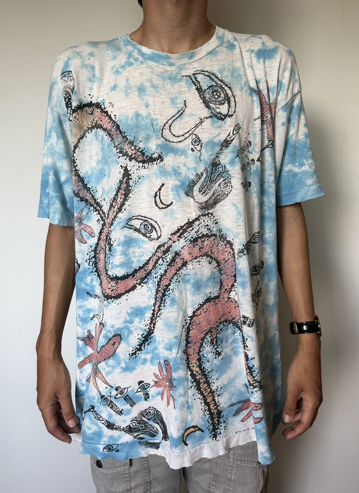 image of Band Tees x The Cure Vintage Aop " The Cure " Wish Tour 1992 in Tie Dye, Men's (Size XL)