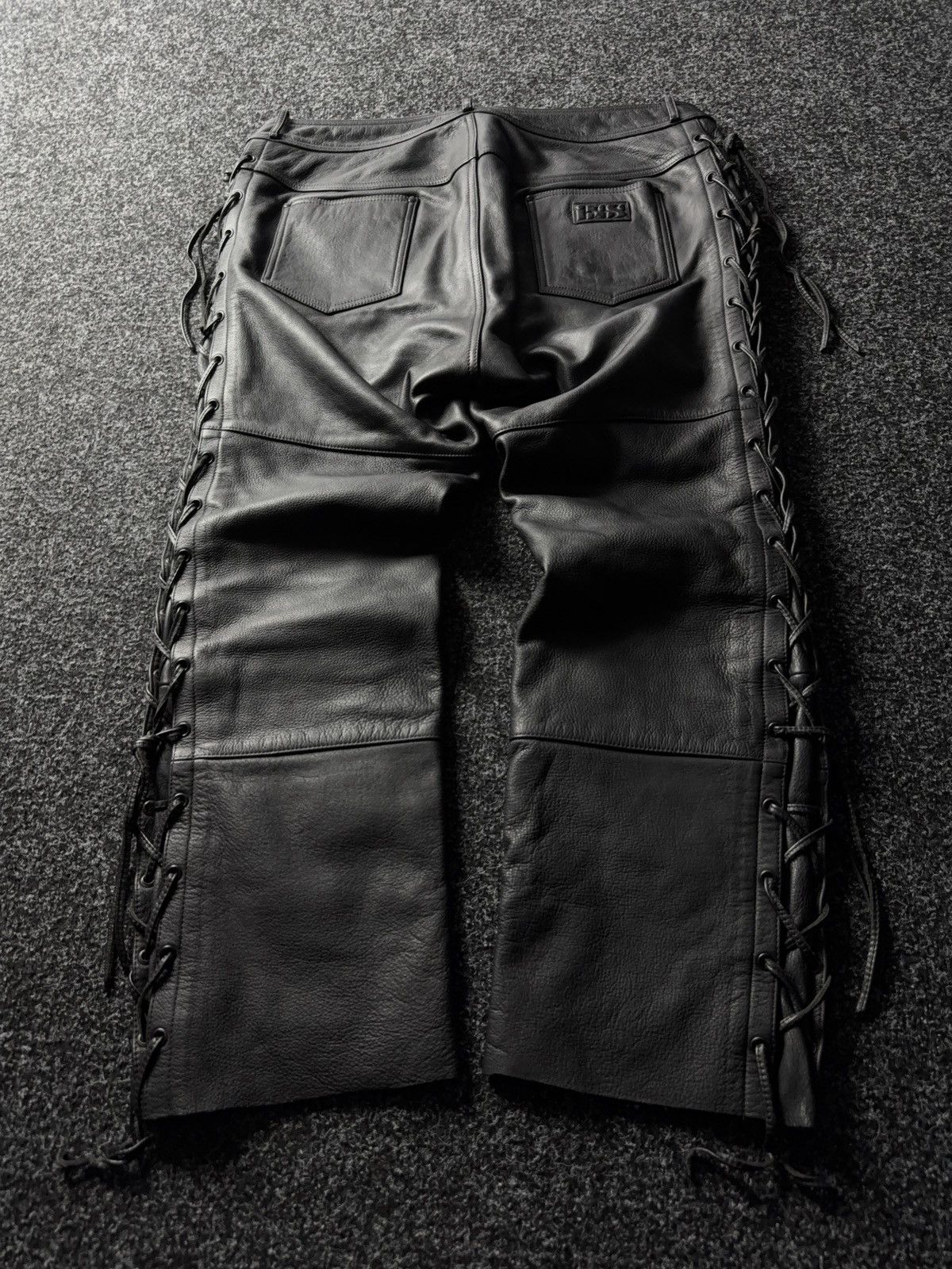 Leather Y2K Vintage Leather Pants Opium Style Alt Biker USA Rare Size US 37 - 9 Thumbnail