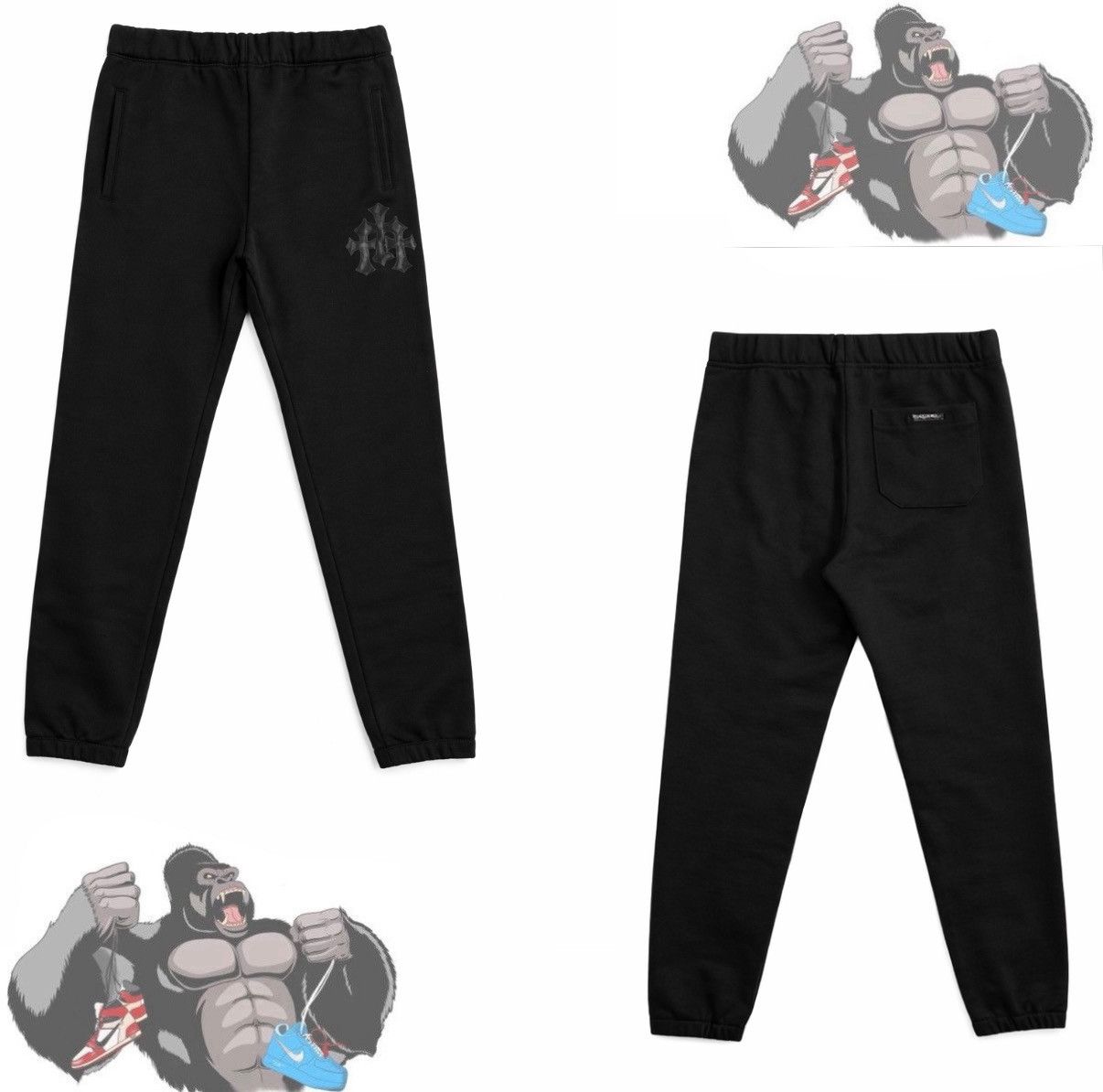 Chrome Hearts Chrome Hearts Paper Jam Cross Patch SweatPants Size US 32 / EU 48 - 1 Thumbnail