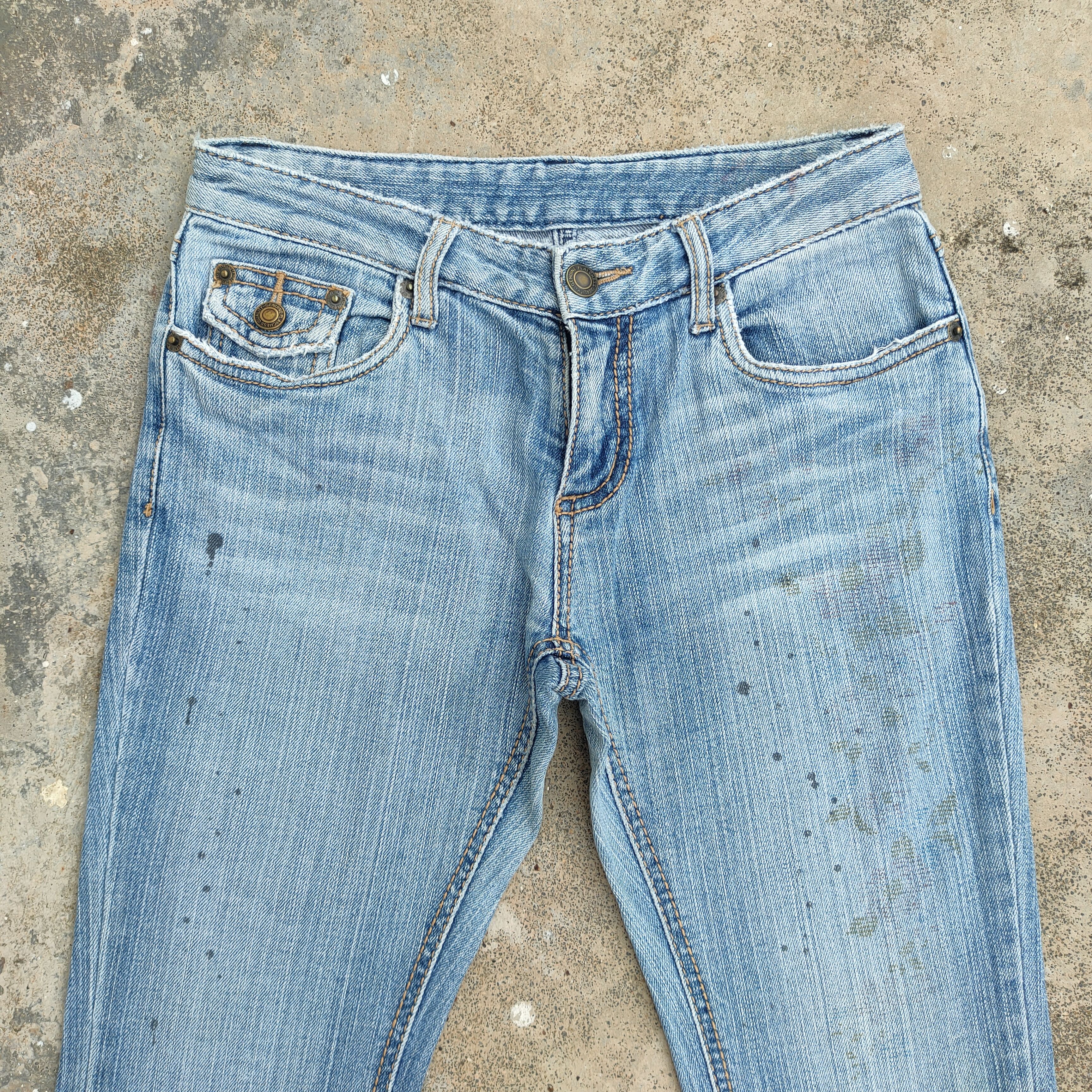 Japanese Brand VINTAGE JAPANESE FLARE FADED JEANS DENIM PANTS Size US 26 / EU 42 - 3 Thumbnail