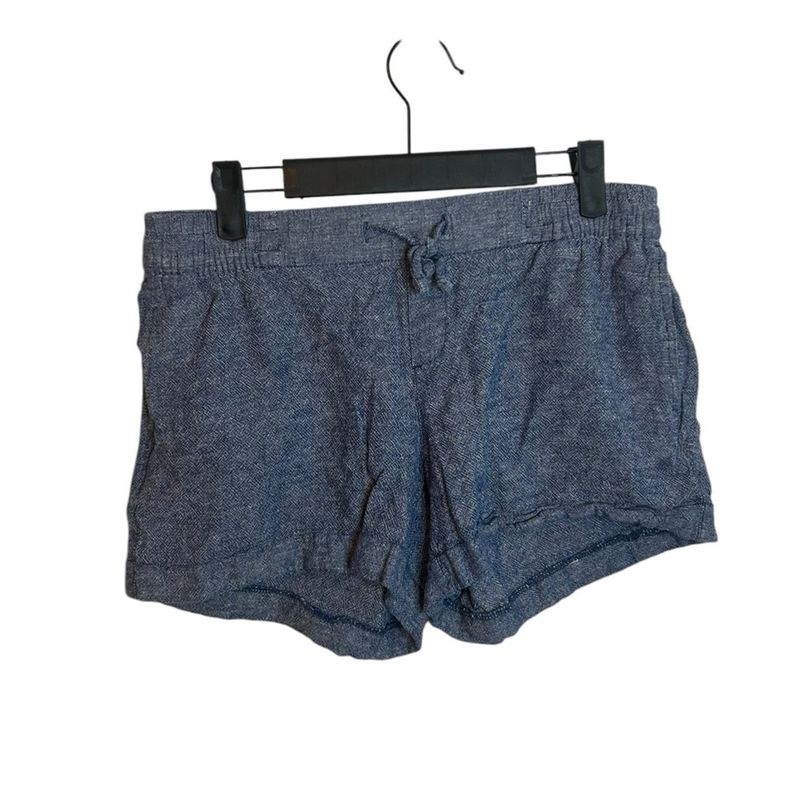 Old Navy Old Navy Chambray Mid Rise Hot Linen Shorts Size 27" / US 4 / IT 40 - 2 Thumbnail