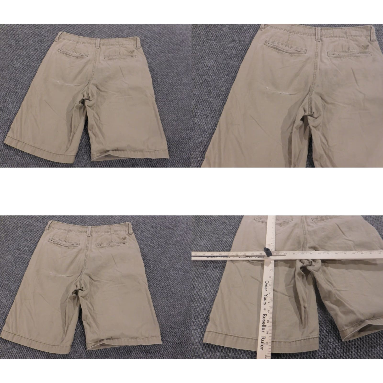 American Eagle Outfitters American Eagle Outfitters Mens Shorts 28 Beige Longboard Chino Regular Classic Flat Front Logo Knit Cotton Casual - Mens - 28 Size US 28 / EU 44 - 8 Thumbnail