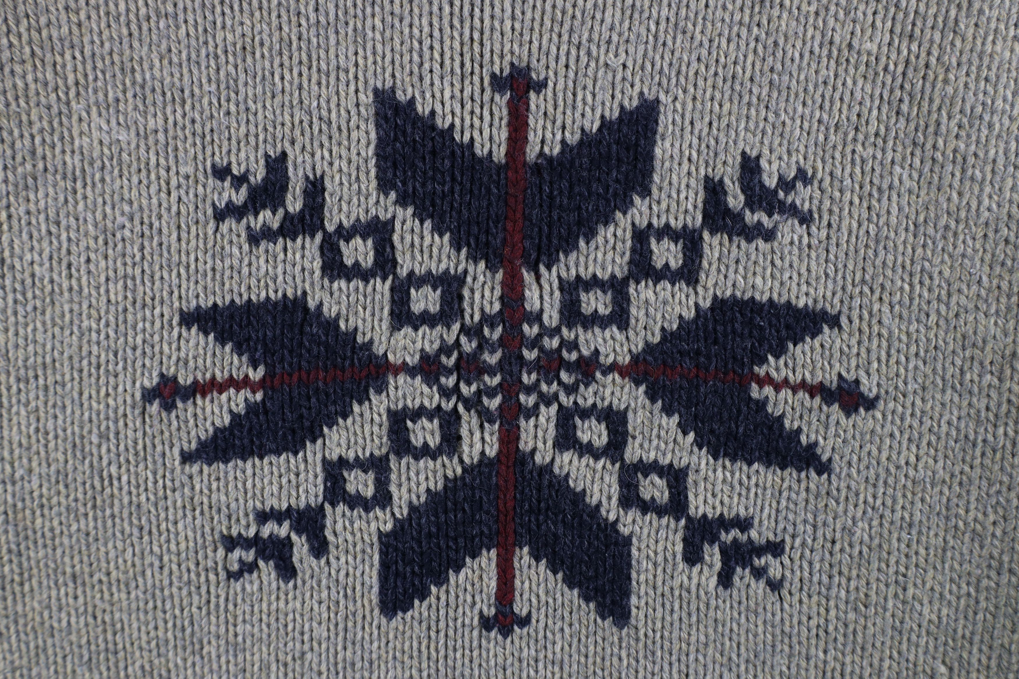 Abercrombie & Fitch × Vintage Vintage 90s Abercrombie & Fitch Wool Knit Snowflake Sweater Size US L / EU 52-54 / 3 - 4 Thumbnail