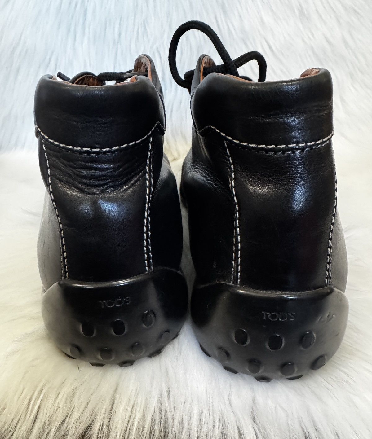 Tod's Tod’s Gommino Leather Lace-Up Ankle Boots – Black, Size 10.5 Size US 10.5 / EU 43-44 - 3 Thumbnail