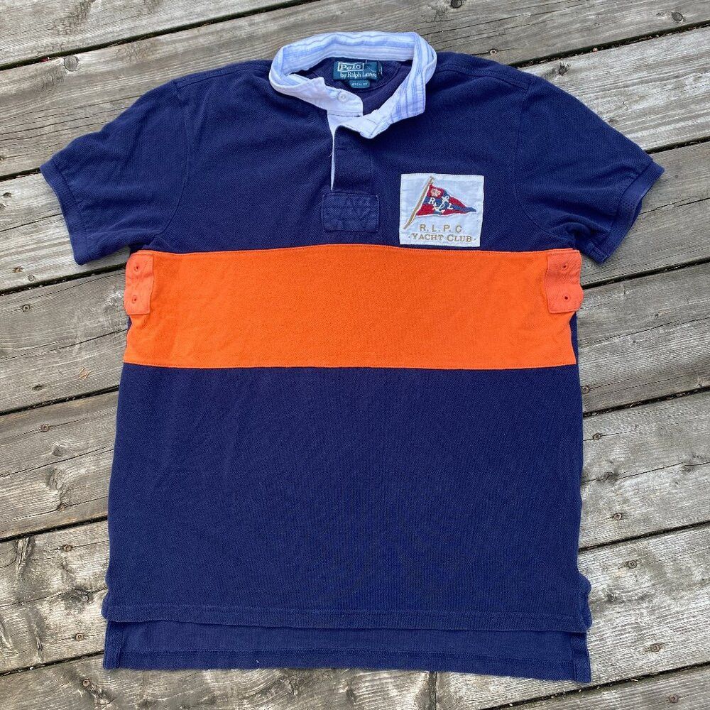 Polo Ralph Lauren Vintage 90s Polo By Ralph Lauren Rugby Polo Yacht Club Larg Size US L / EU 52-54 / 3 - 3 Thumbnail