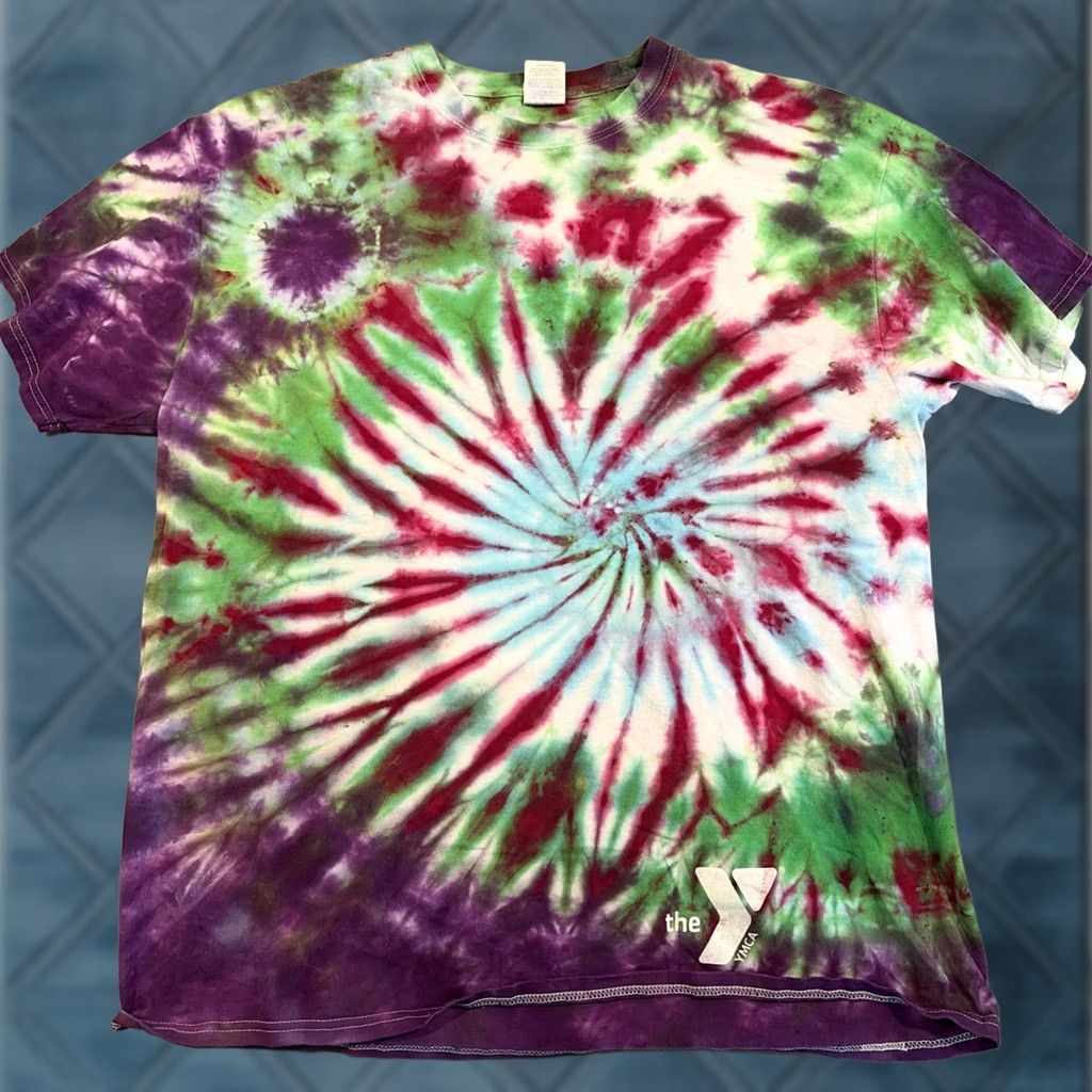Port & Company Port & Company Tie Dye T Shirt YMCA CAMP WARREN XL Mens Multicolor Shirt Size US XL / EU 56 / 4 - 1 Thumbnail