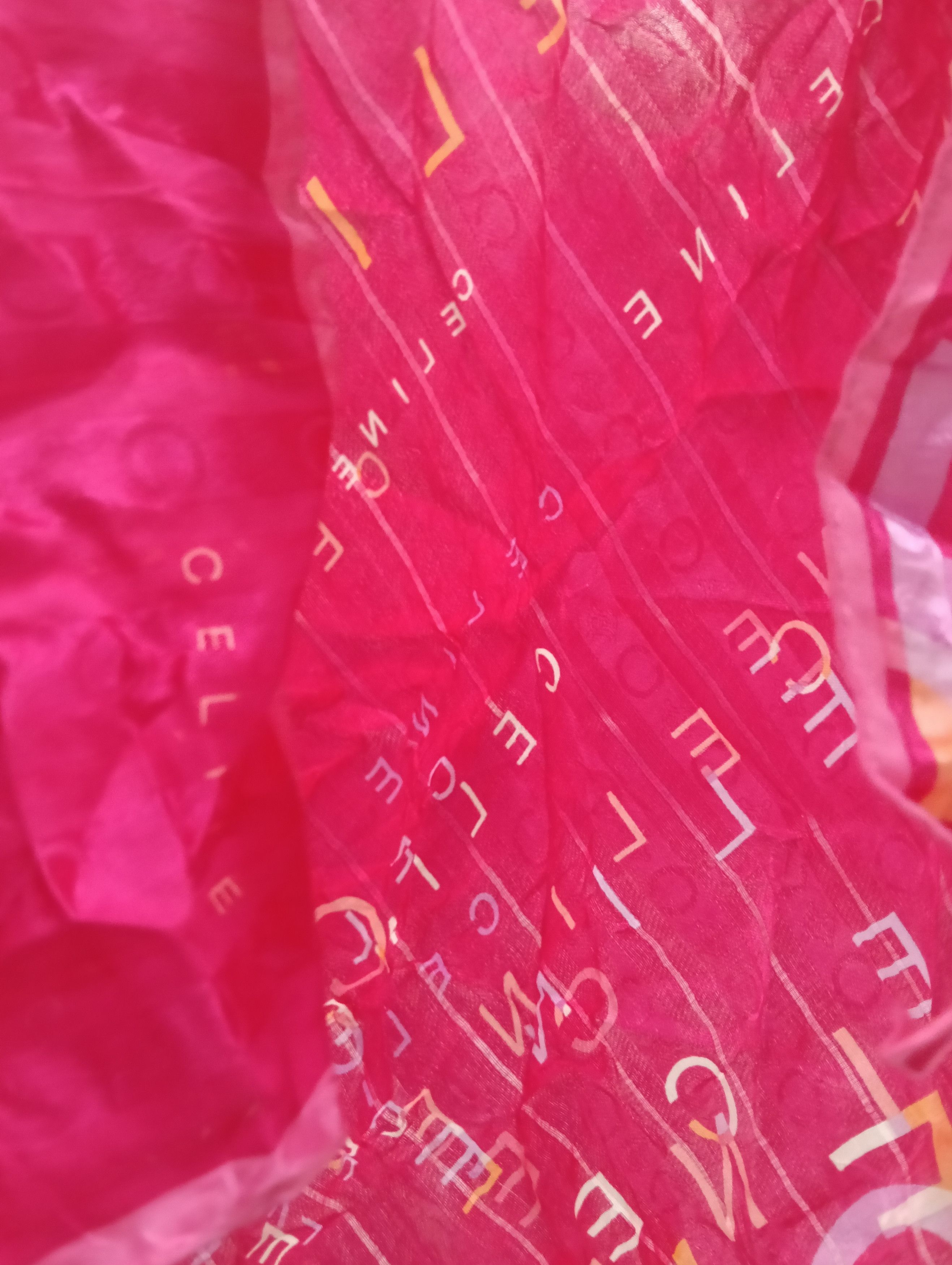 Celine Celine Pink Scarf Size ONE SIZE - 5 Thumbnail