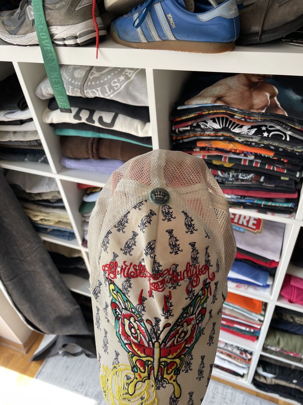 Christian Audigier × Ed Hardy Ed Hardy Cap All Over Print Big Logo By Christian Audigier Size ONE SIZE - 5 Thumbnail