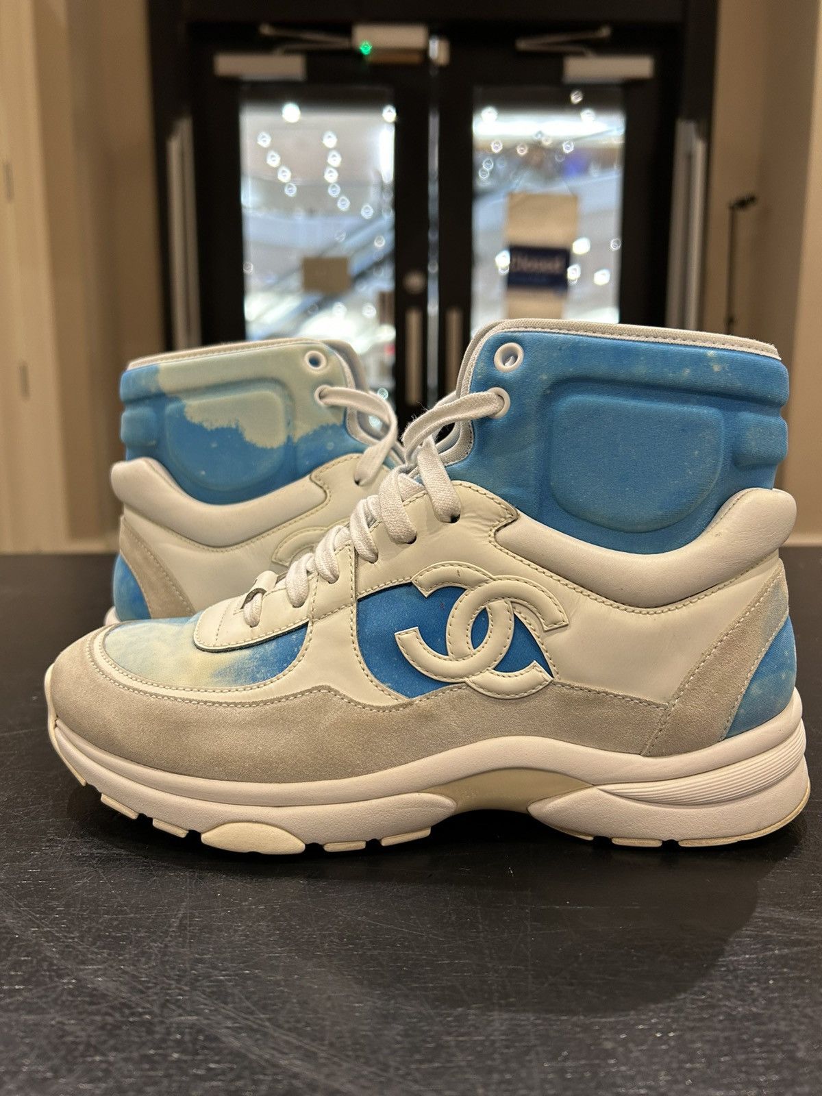 Chanel Chanel Trainer High Top - Blue/White Size US 7 / IT 37 - 2 Thumbnail