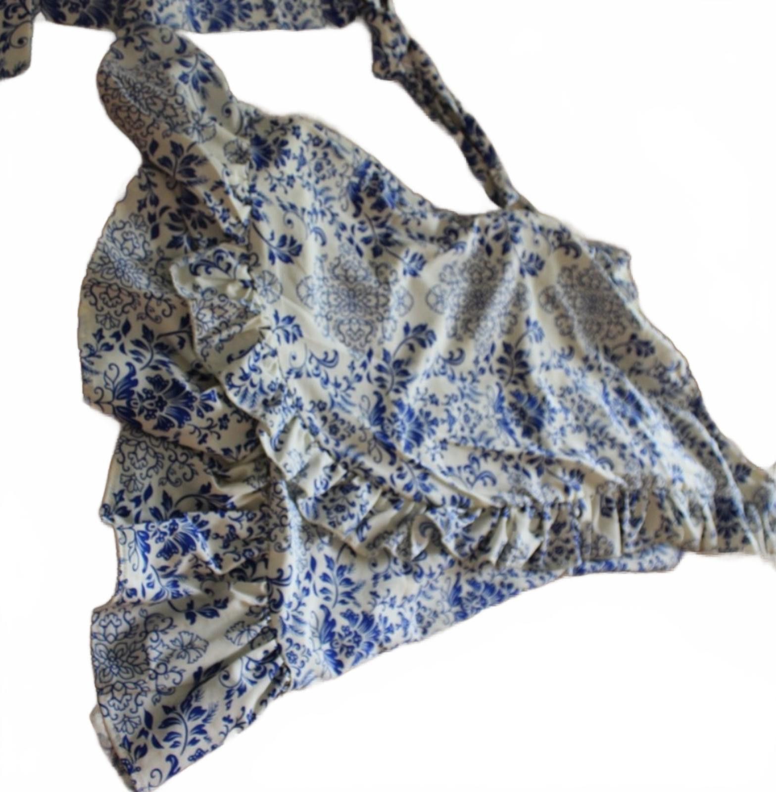 Shein NWOT SHEIN Blue & White Floral Ruffle Casual Summer Dress S Size ONE SIZE - 8 Thumbnail