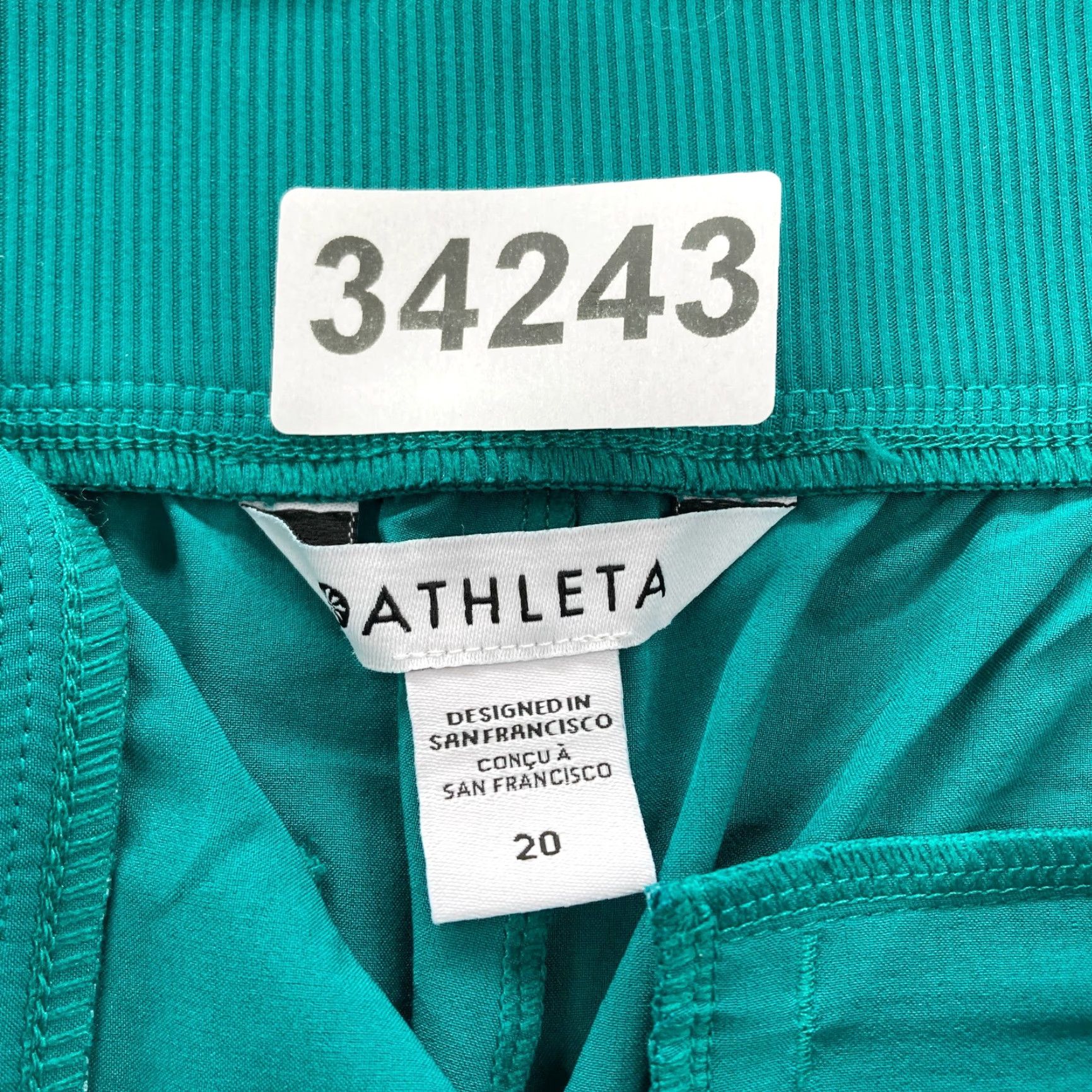 Athleta Athleta Brooklyn Ankle Pants Women's 20 Green Stretch Pull On Taper Preppy Yoga Pants Size 28" / US 6 / IT 42 - 4 Thumbnail