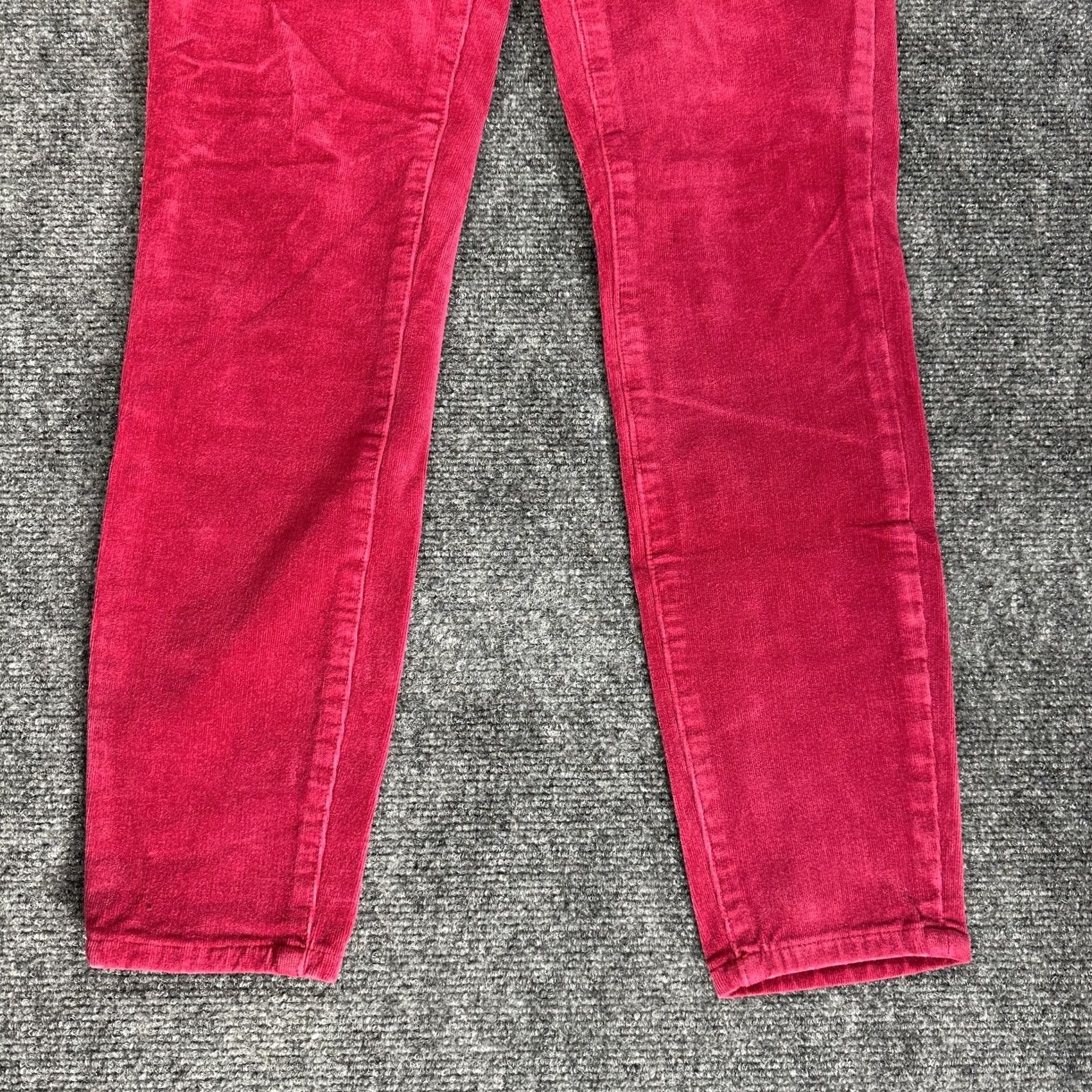 Anthropologie Anthropologie Pilcro Letterpress Pants Womens 27 HIgh Rise Skinny Corduroy Red Shirt Size 27" / US 4 / IT 40 - 2 Thumbnail