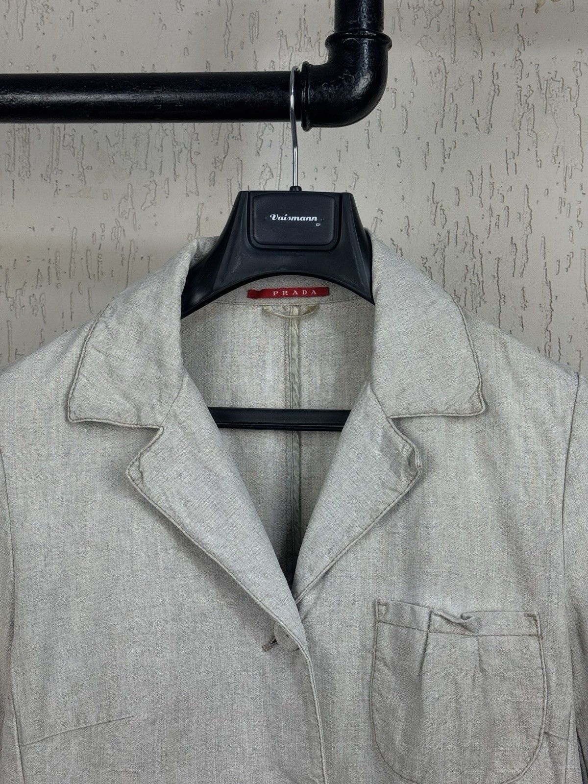 Prada Vintage Prada Sport Woman Luxury Beige Cotton Linen Coat Size M / US 6-8 / IT 42-44 - 3 Thumbnail