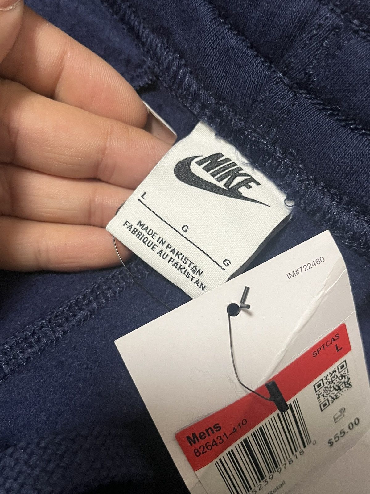 Nike Navy Blue Nike Men’s Sweatpants Size US 35 - 2 Thumbnail