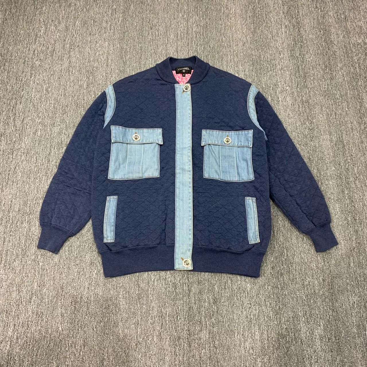 Chanel Chanel Crystal Button Denim-Cotton Puffer Women's 95 New Size XS / US 0-2 / IT 36-38 - 1 Thumbnail