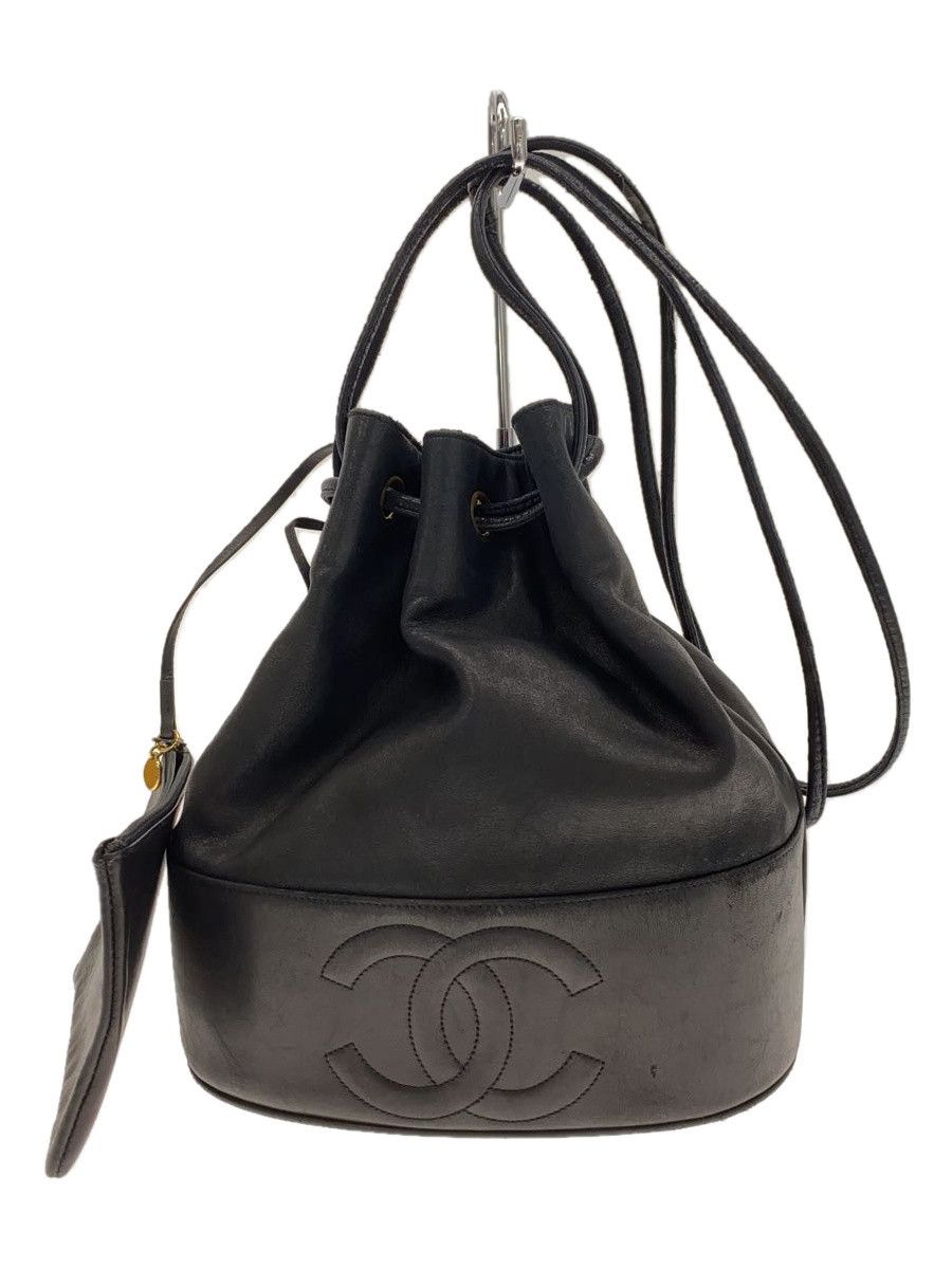 Chanel Shoulder Bag Leather Black