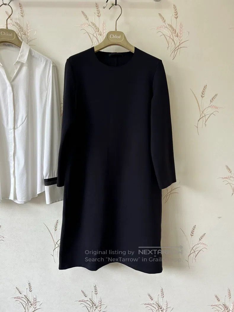 The Row The Row Black Minimalist Long Sleeve Dress Size M / US 6-8 / IT 42-44 - 2 Thumbnail