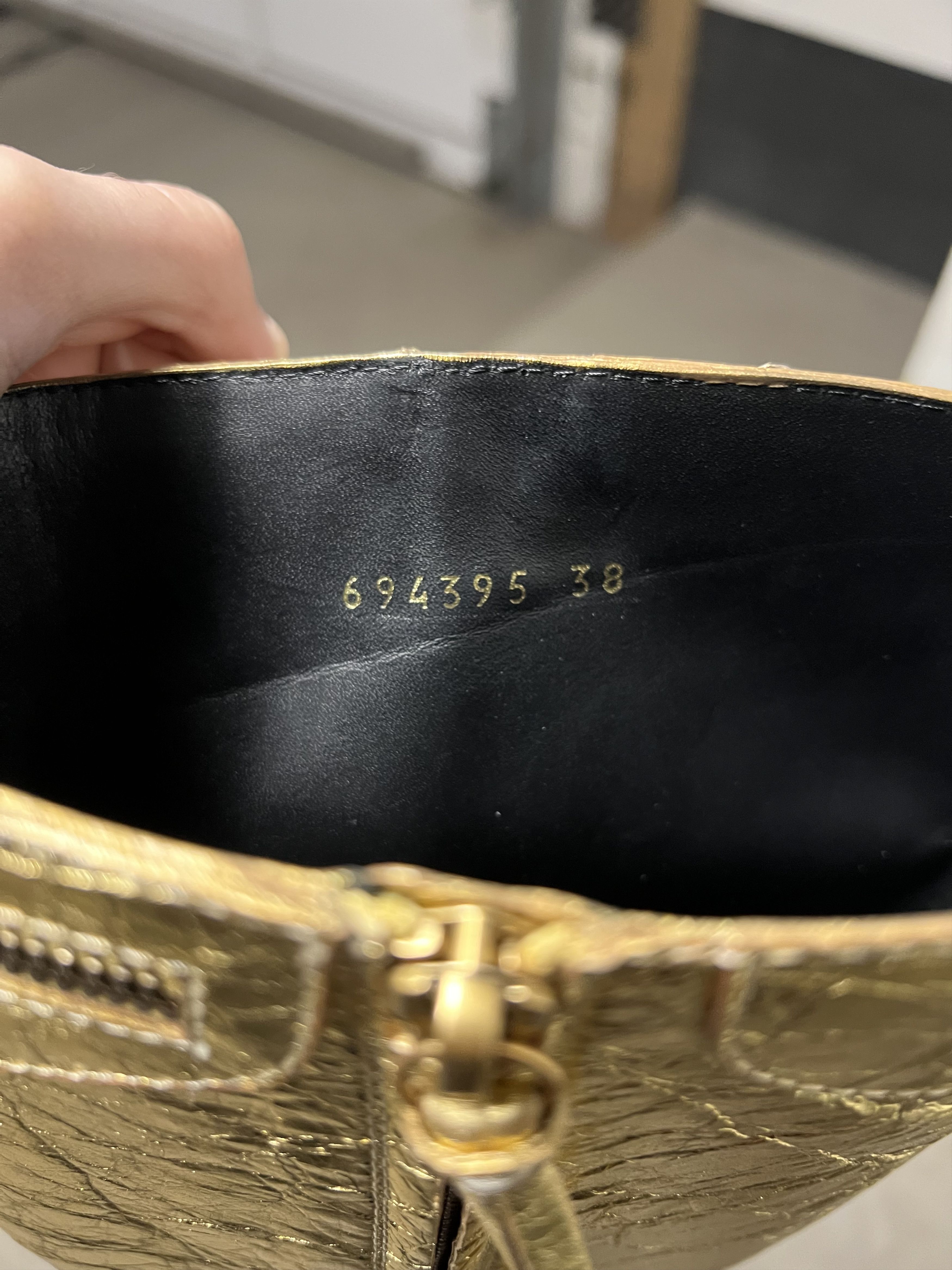 Balenciaga Balenciaga Le Cagole Embellished Gold Heel Boots Size US 8 / IT 38 - 8 Thumbnail