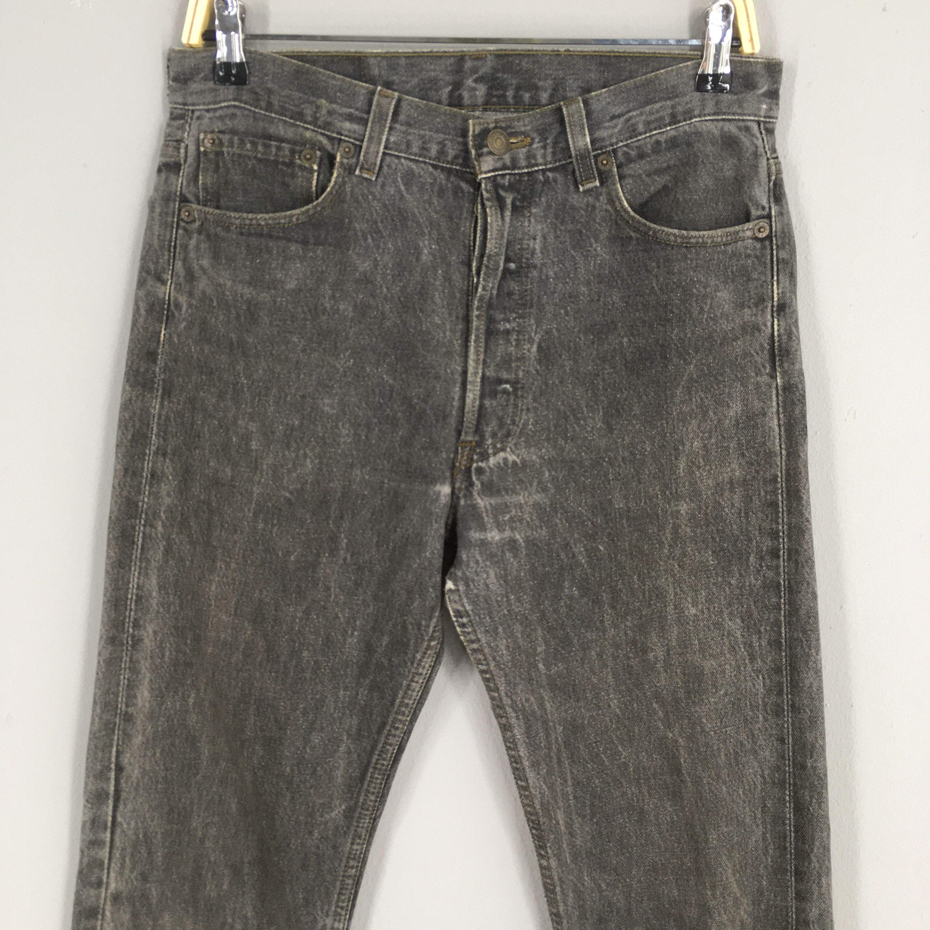 Levi's Size 30x30Vintage 90s Levi's 501 Faded Black Jeans S649 Size US 30 / EU 46 - 2 Thumbnail