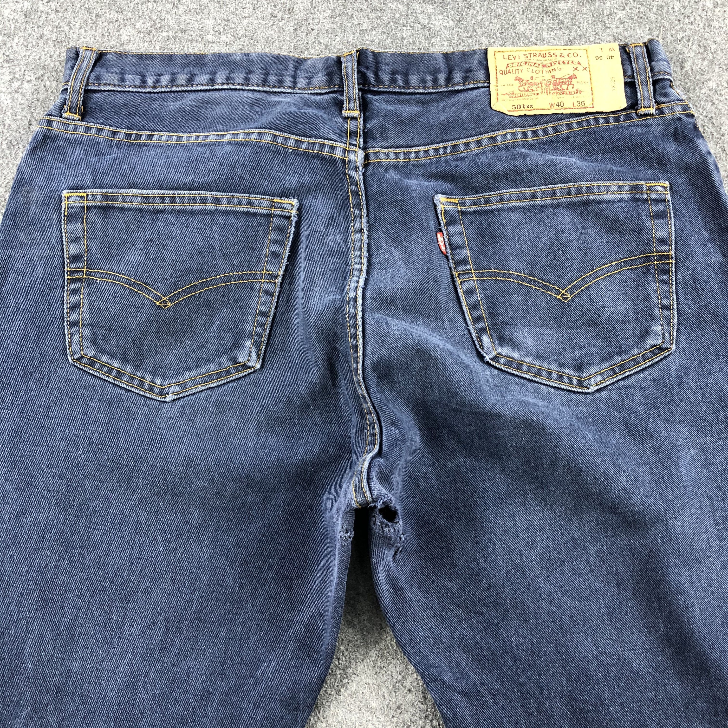 Levi's Vintage 90s Ripped Levis 501 Jeans-J1385 Size US 36 / EU 52 - 6 Thumbnail