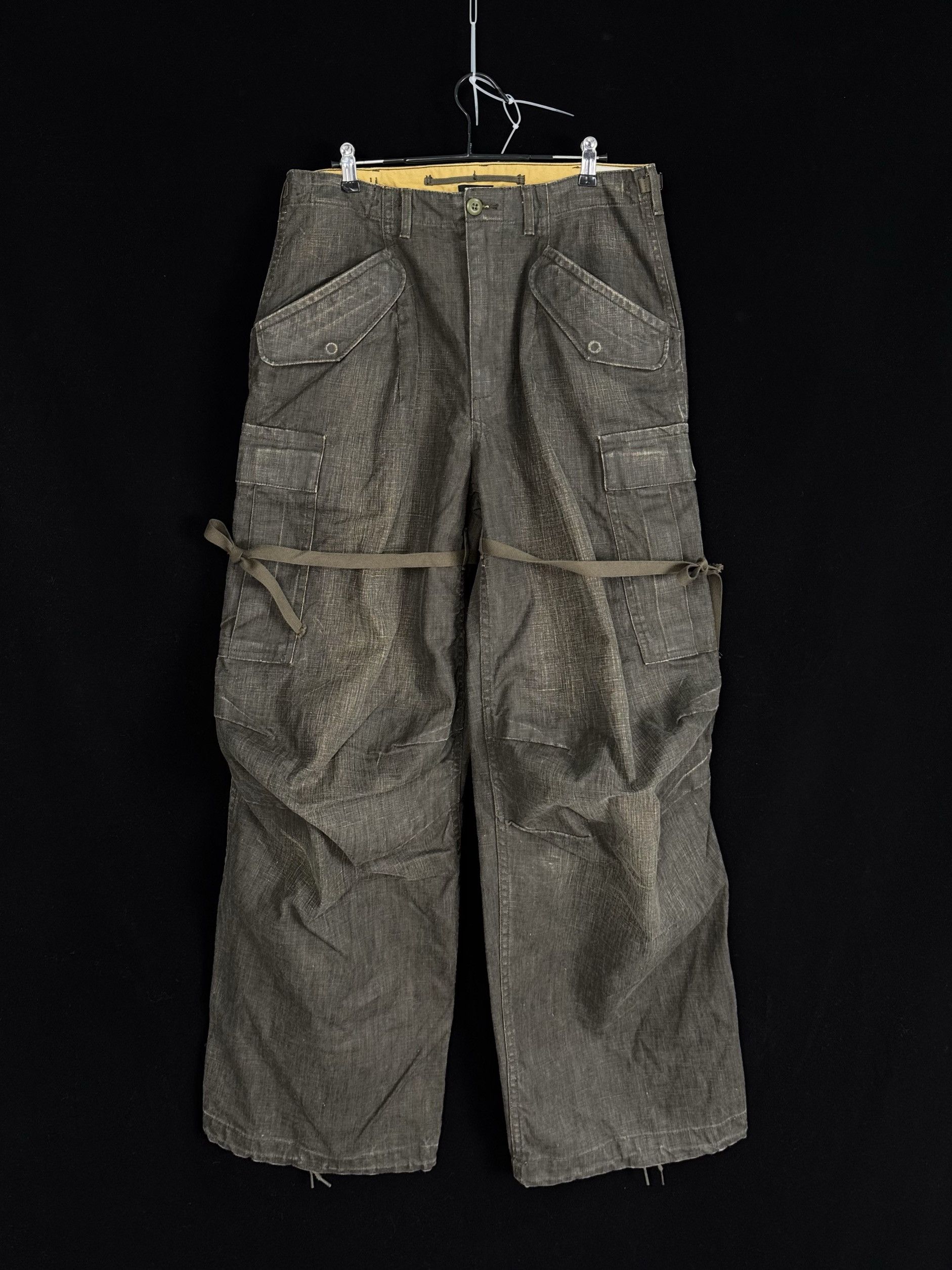 R13 UNWORN* R13 MARK MILITARY CARGO PANTS - BLACK CANVAS Size US 30 / EU 46 - 1 Thumbnail