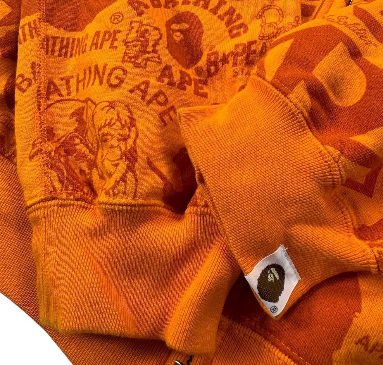 Bape BAPE Old tag full zip hoodie orange Size US XL / EU 56 / 4 - 2 Thumbnail