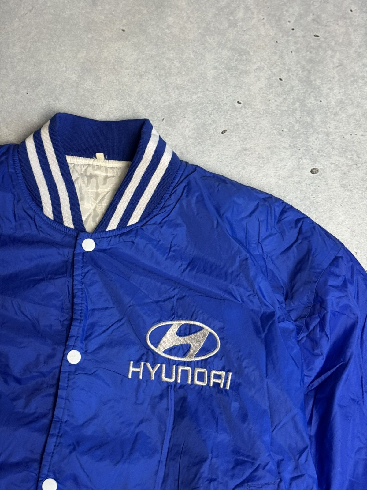 Vintage Vintage Hyundai Spell Out Varsity Jacket Y2K Racing Size US L / EU 52-54 / 3 - 5 Thumbnail