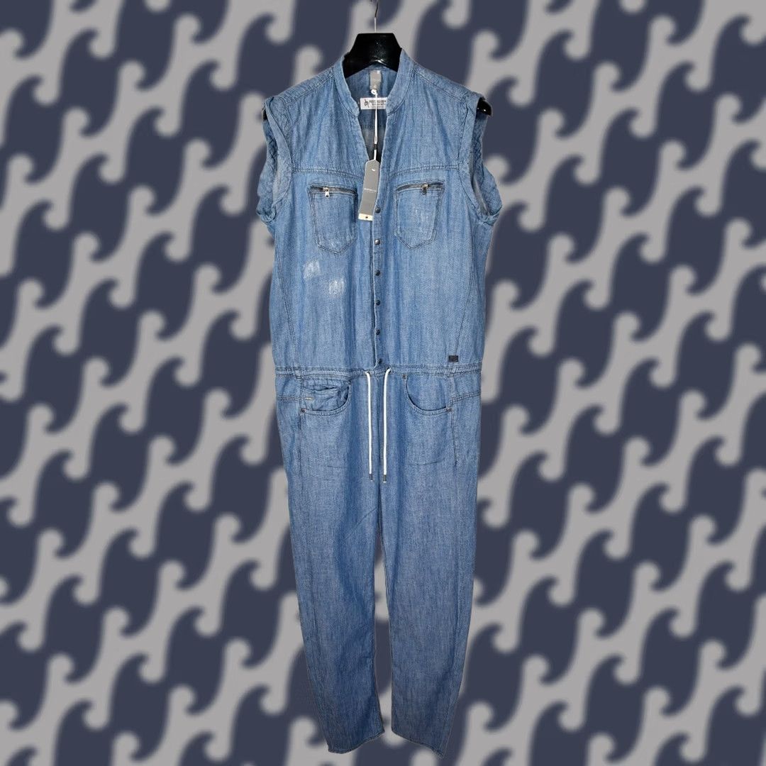 G-Star G-Star Jumpsuit Womens Sleeveless Denim 100% Cotton Blue S Vintage? No Size 28" / US 6 / IT 42 - 1 Thumbnail