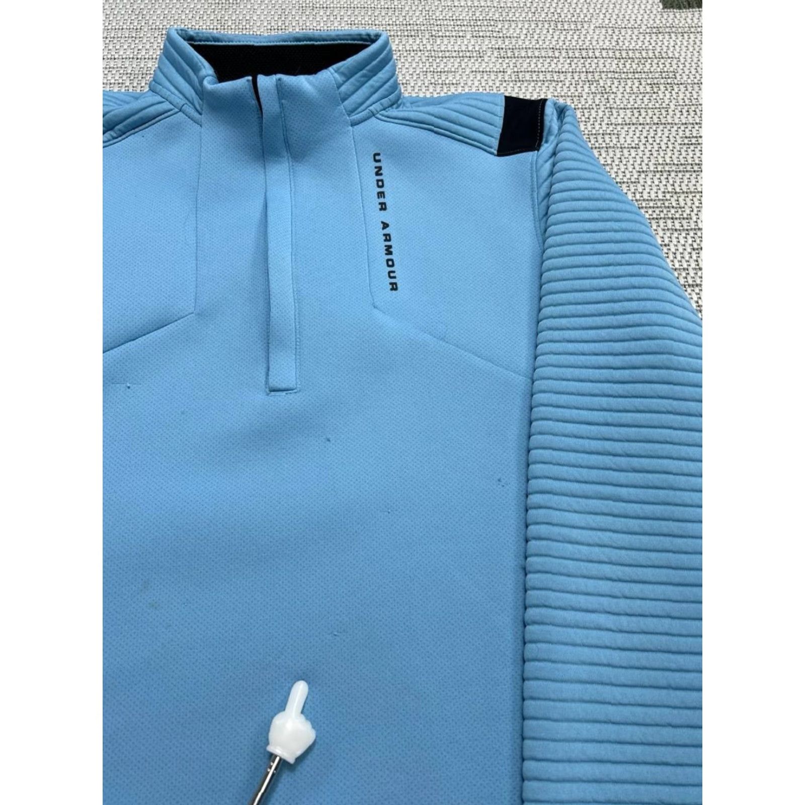 Under Armour Under Armour ColdGear Sweater Mens M Blue 1/4 Zip Pullover Running Winter Navy/Blue (Adult Medium) Size US M / EU 48-50 / 2 - 5 Thumbnail