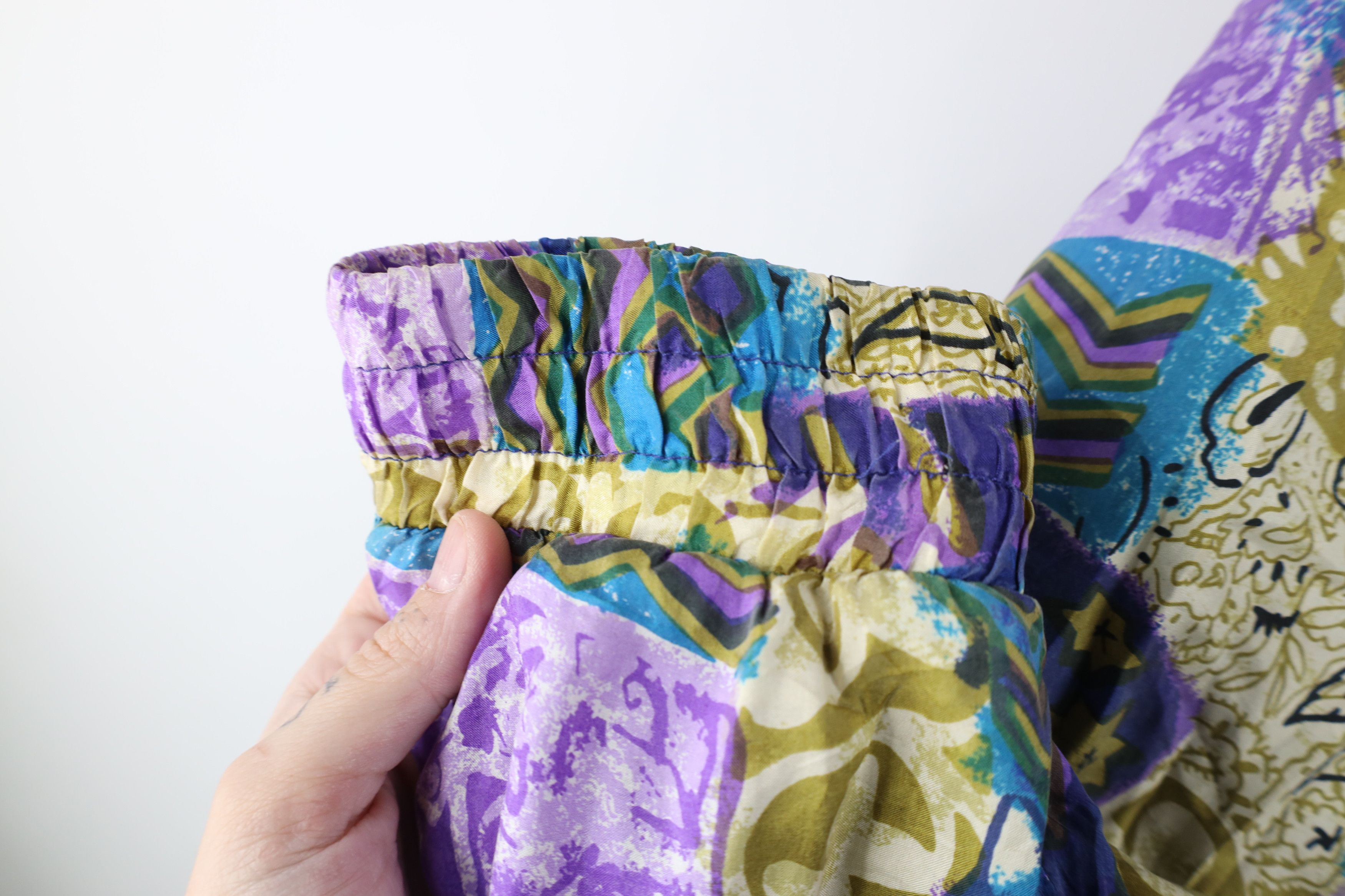 Vintage Vintage 90s Streetwear Abstract Geometric Silk Bomber Jacket Size L / US 10 / IT 46 - 6 Thumbnail