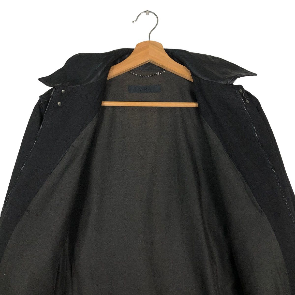 Japanese Brand BIKER JACKET LEATHER POCKET VIRUS JAPAN ISSEY MIYAKE DESIGN Size US S / EU 44-46 / 1 - 14 Thumbnail