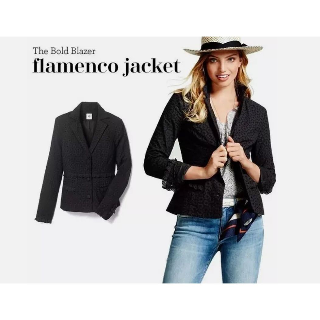 Cabi Flamenco Eyelet Blazer Jacket Size 6