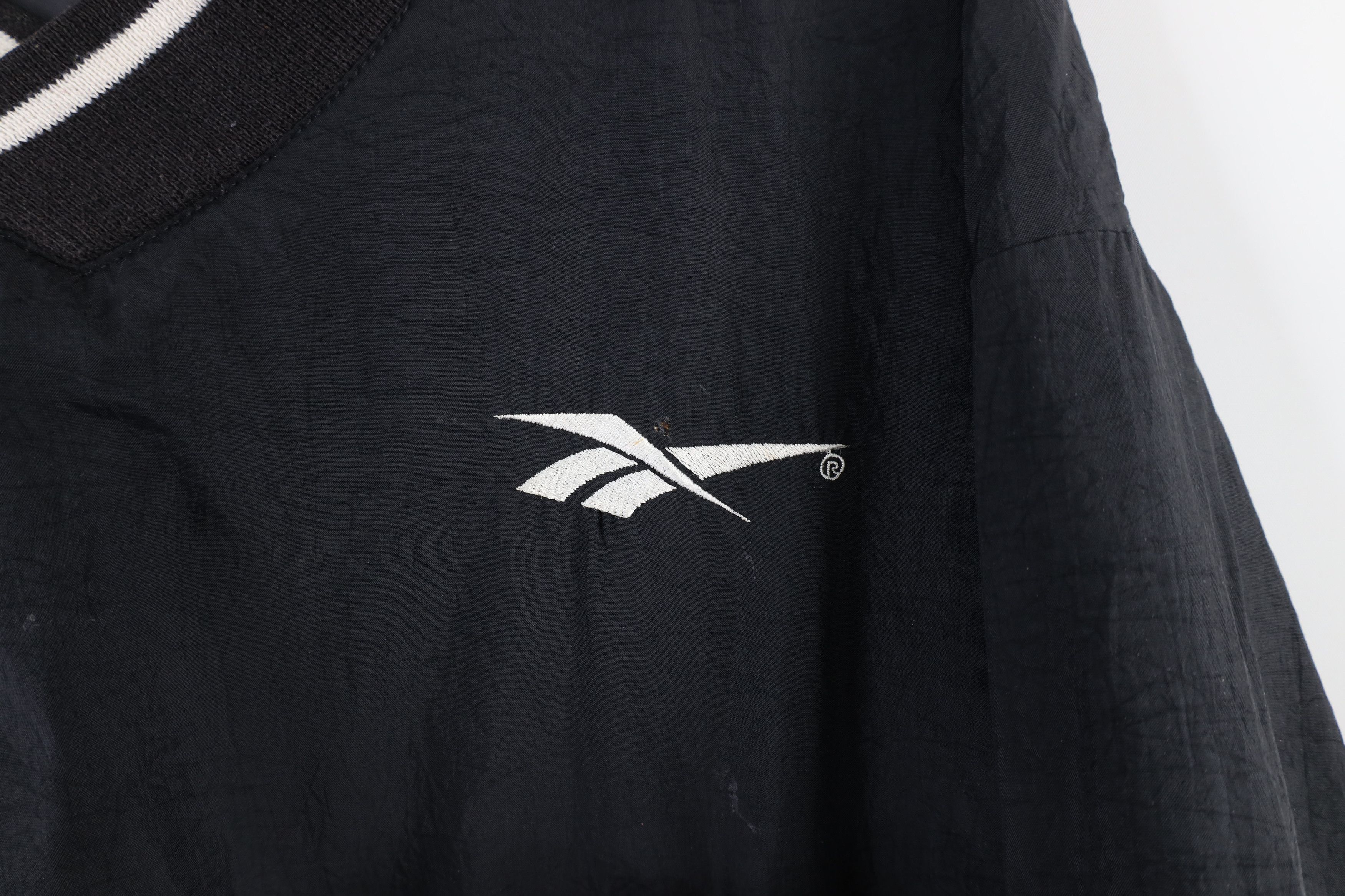 Reebok × Vintage Vintage 90s Reebok Lined Pullover Windbreaker Jacket Black Size US XL / EU 56 / 4 - 4 Thumbnail