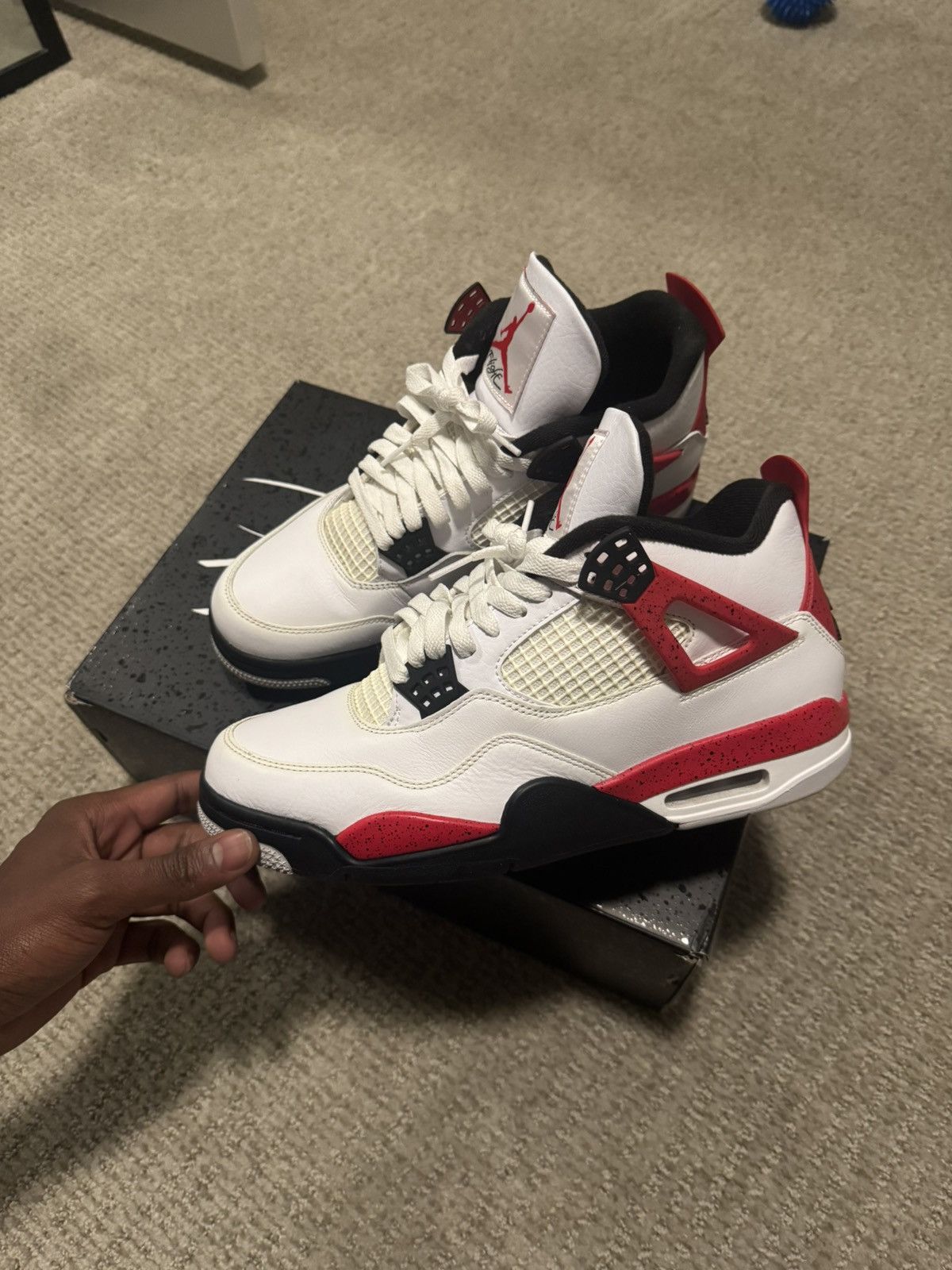 Jordan Brand Jordan Retro 4 “Red Cement” Size US 9.5 / EU 42-43 - 3 Thumbnail
