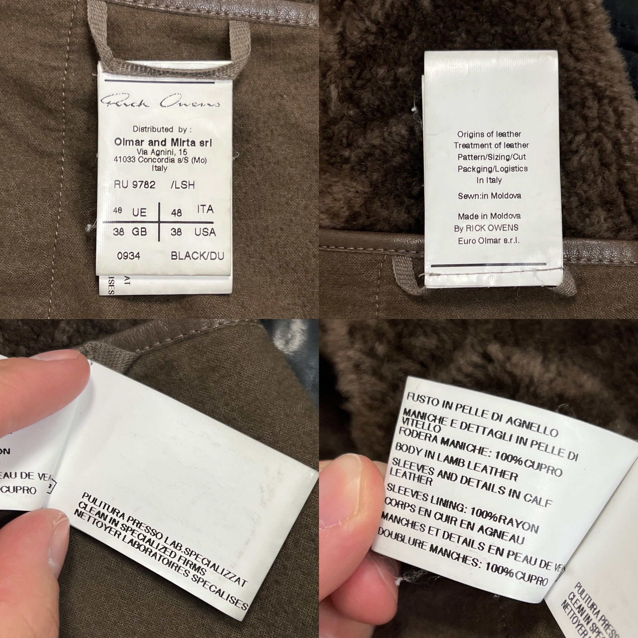Rick Owens Rick Owens 12FW "MOUNTAIN" Geo Shearling Leather Jacket Size US M / EU 48-50 / 2 - 7 Thumbnail