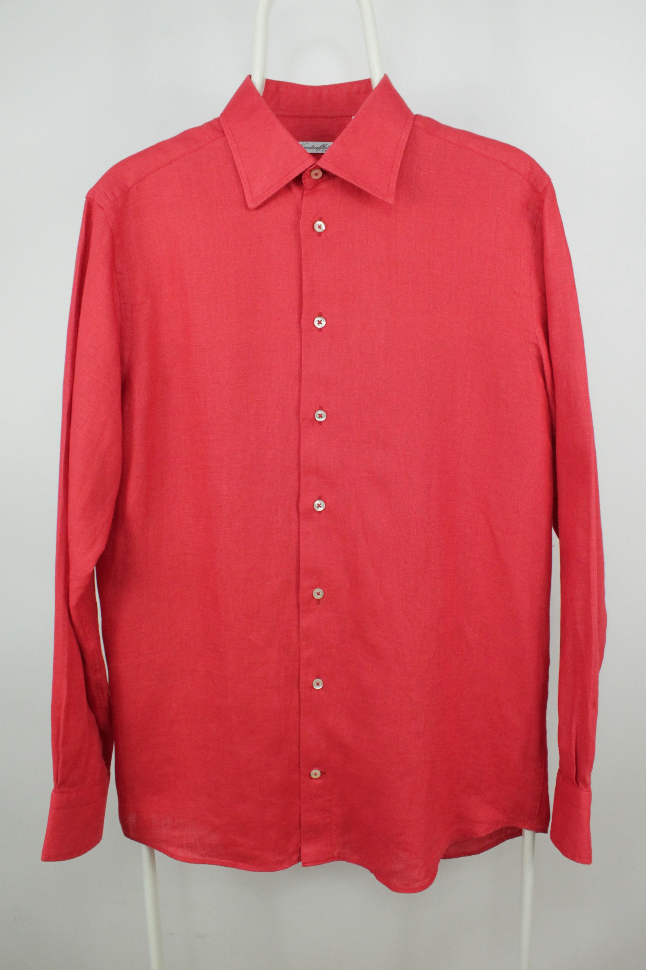 Nienteaffatto Napoli Red Linen Shirt